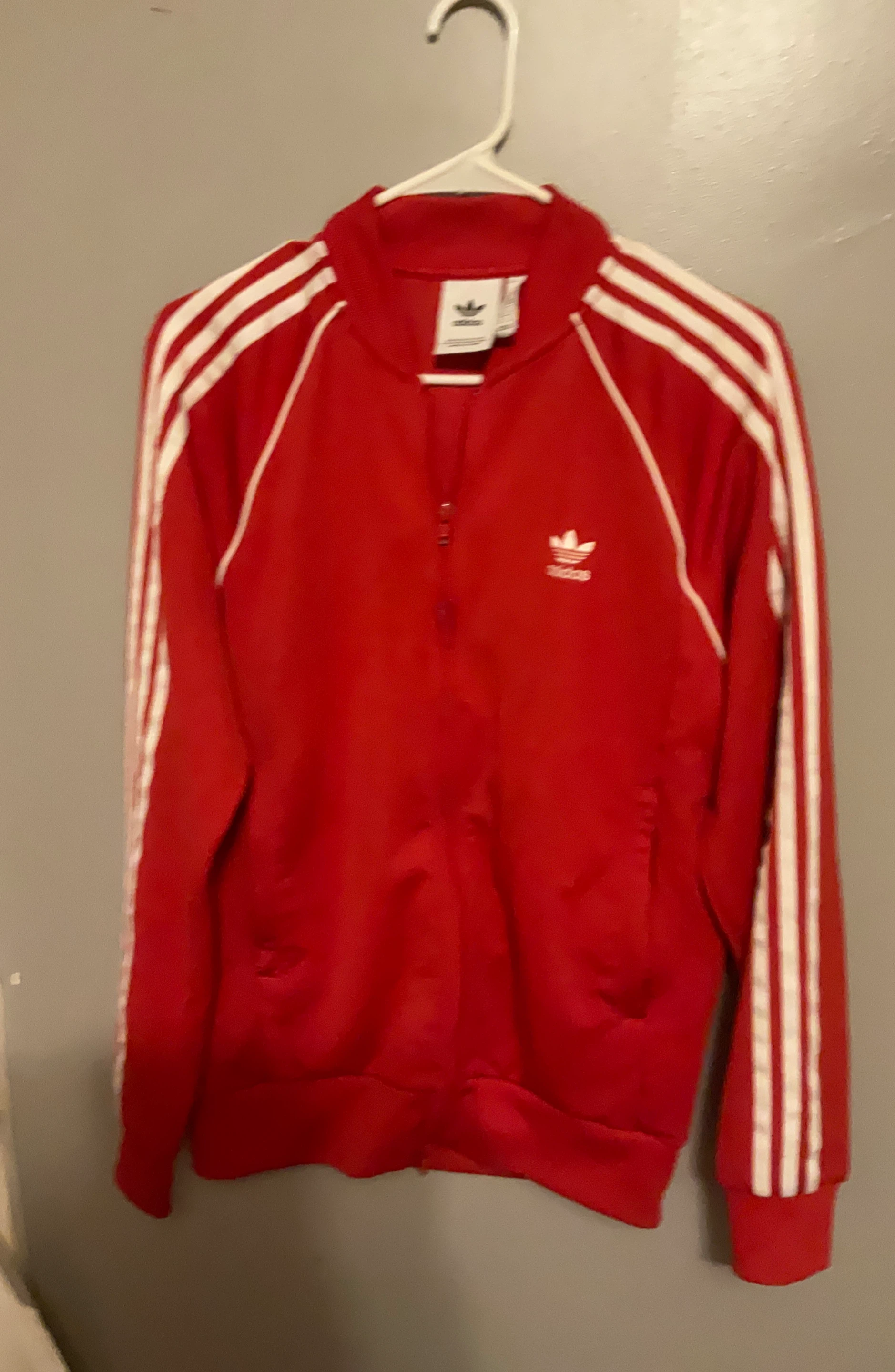 Vintage Adidas Red Track Jacket Size M