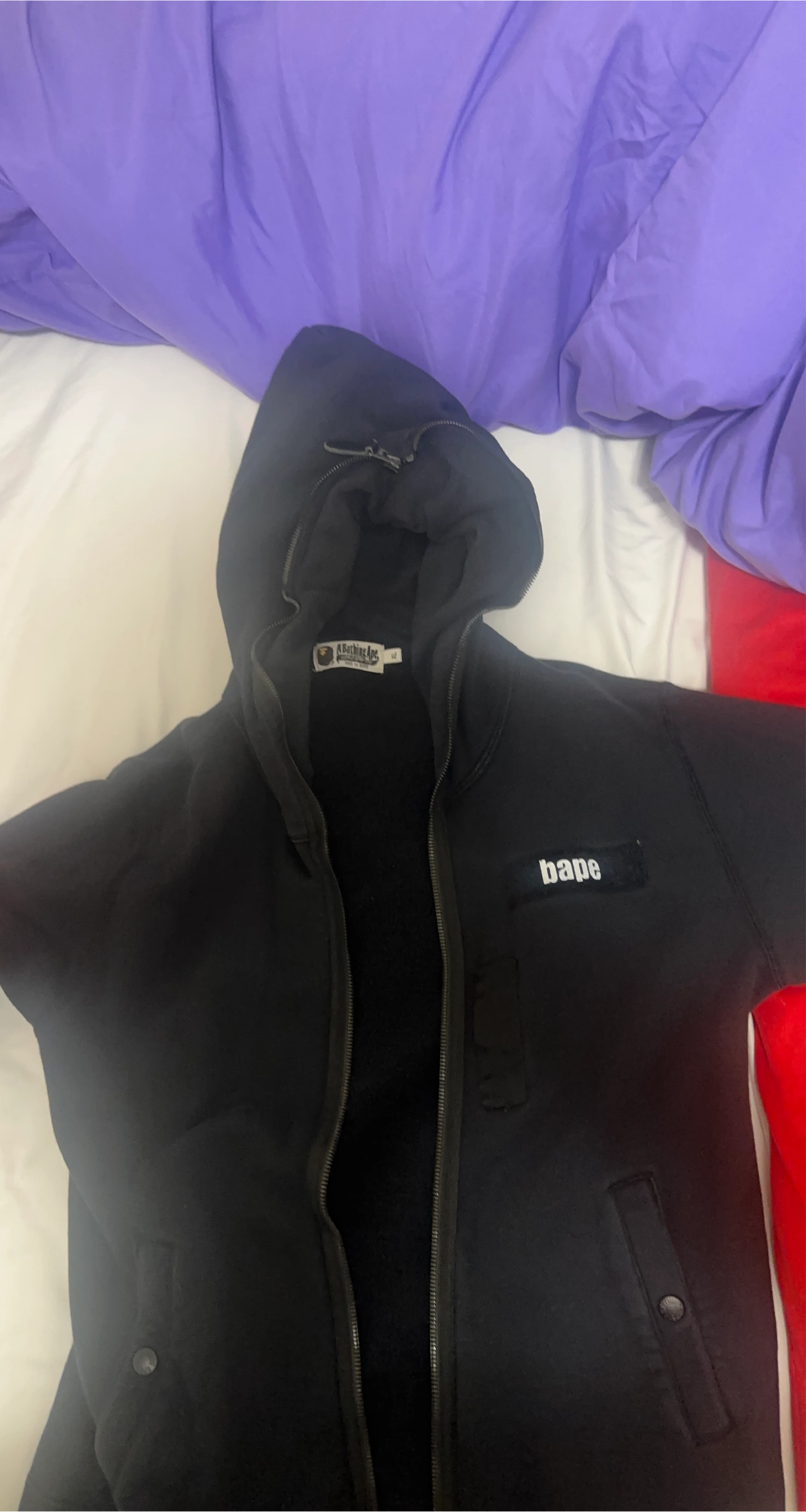 BAPE Black Full Zip Hoodie