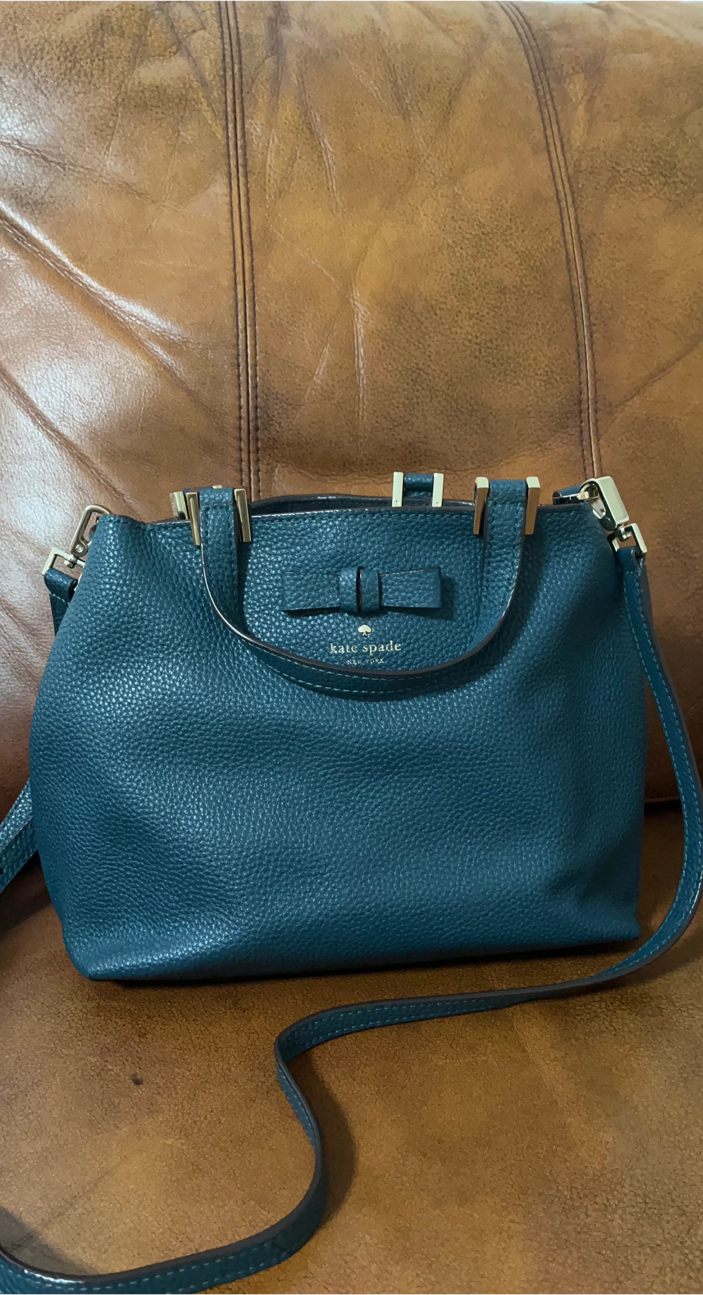 Kate Spade Teal Leather Satchel