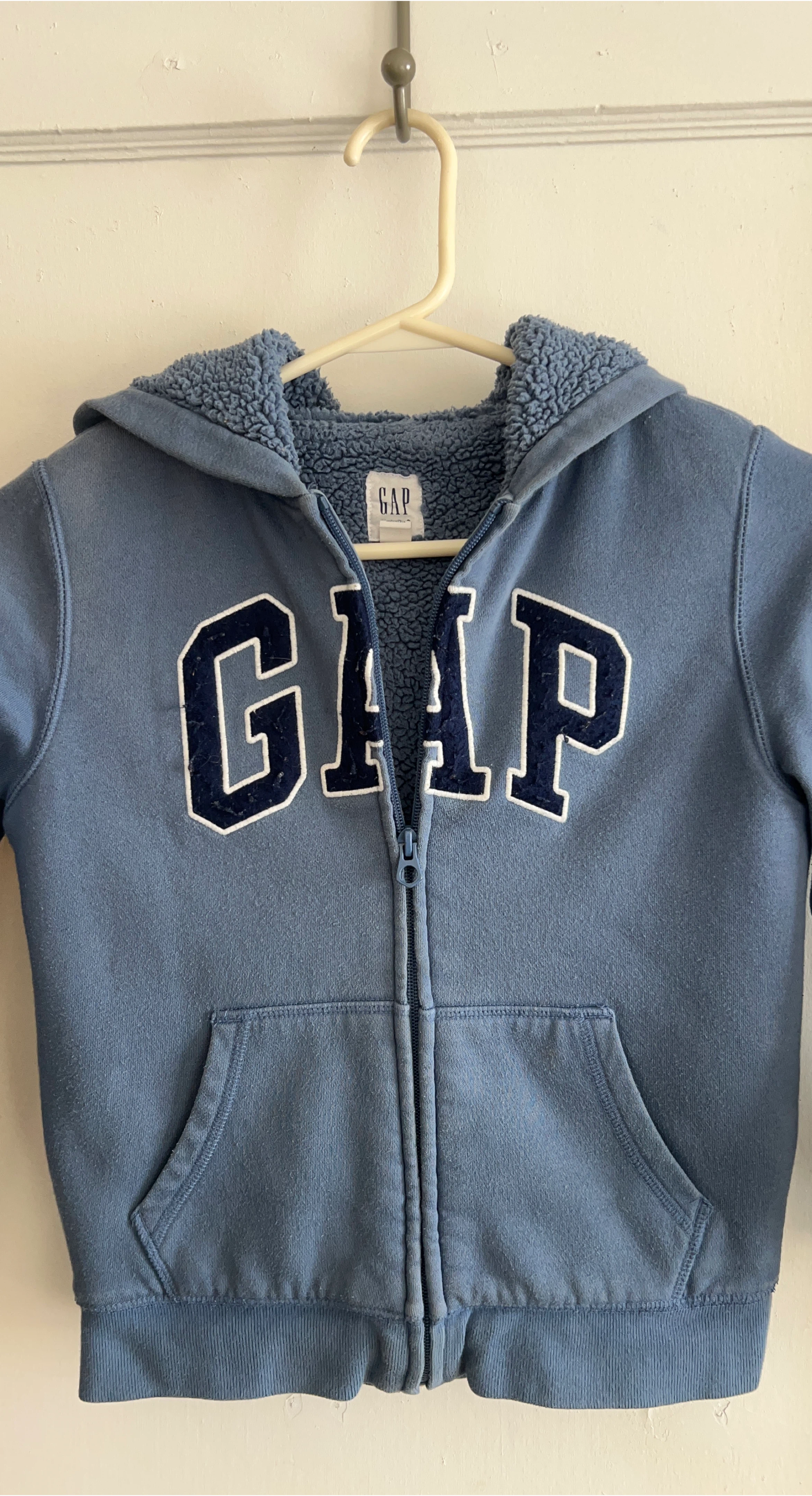 GAP Kids Blue Sherpa-Lined Full-Zip Hoodie