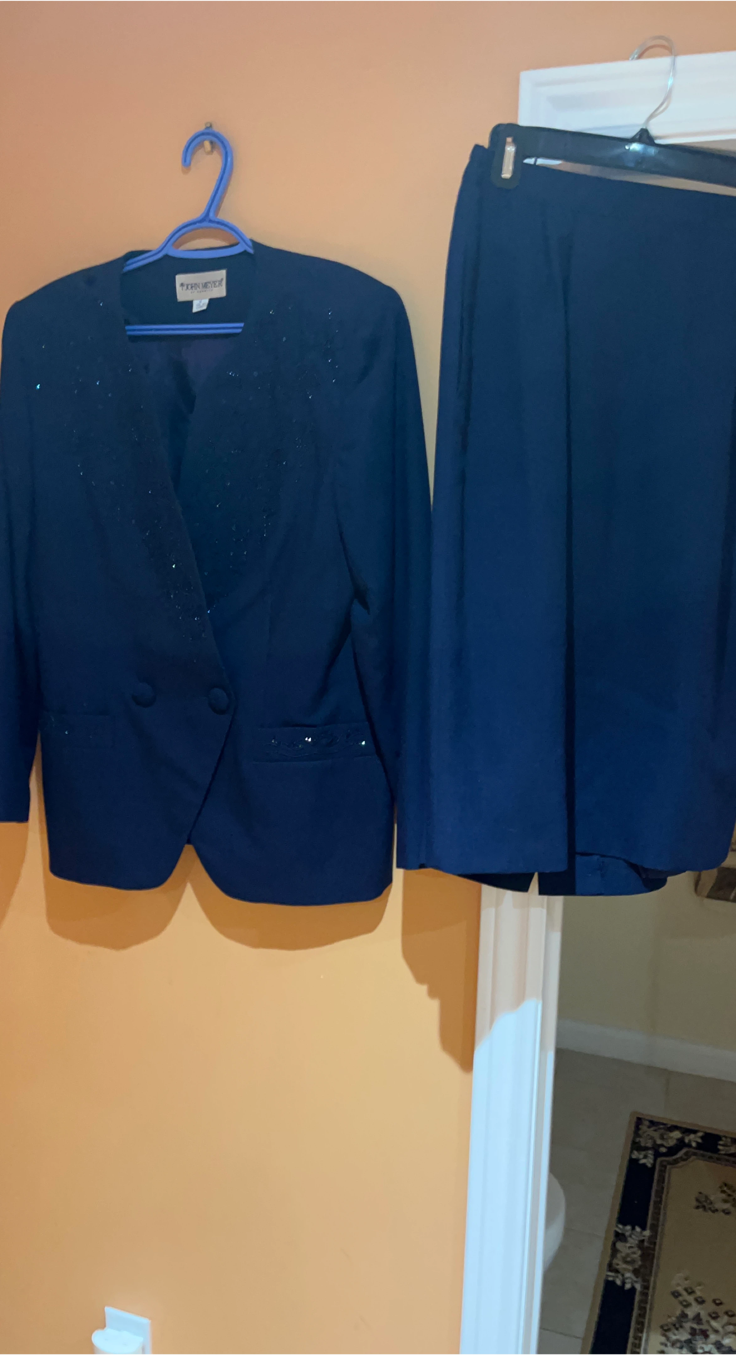 John Meyer Navy Blue Pant Suit