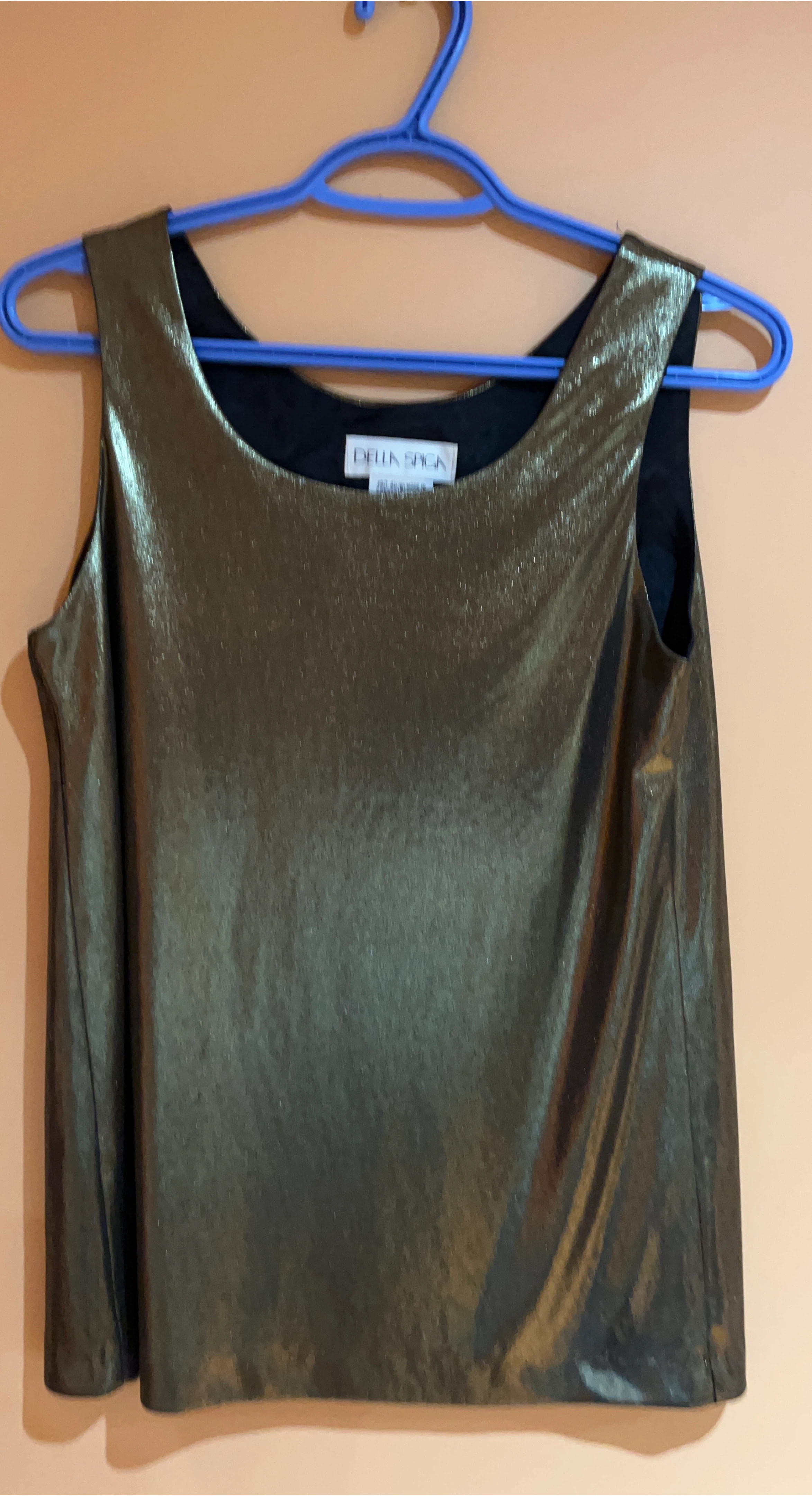 Della Spiga Metallic Tank Top