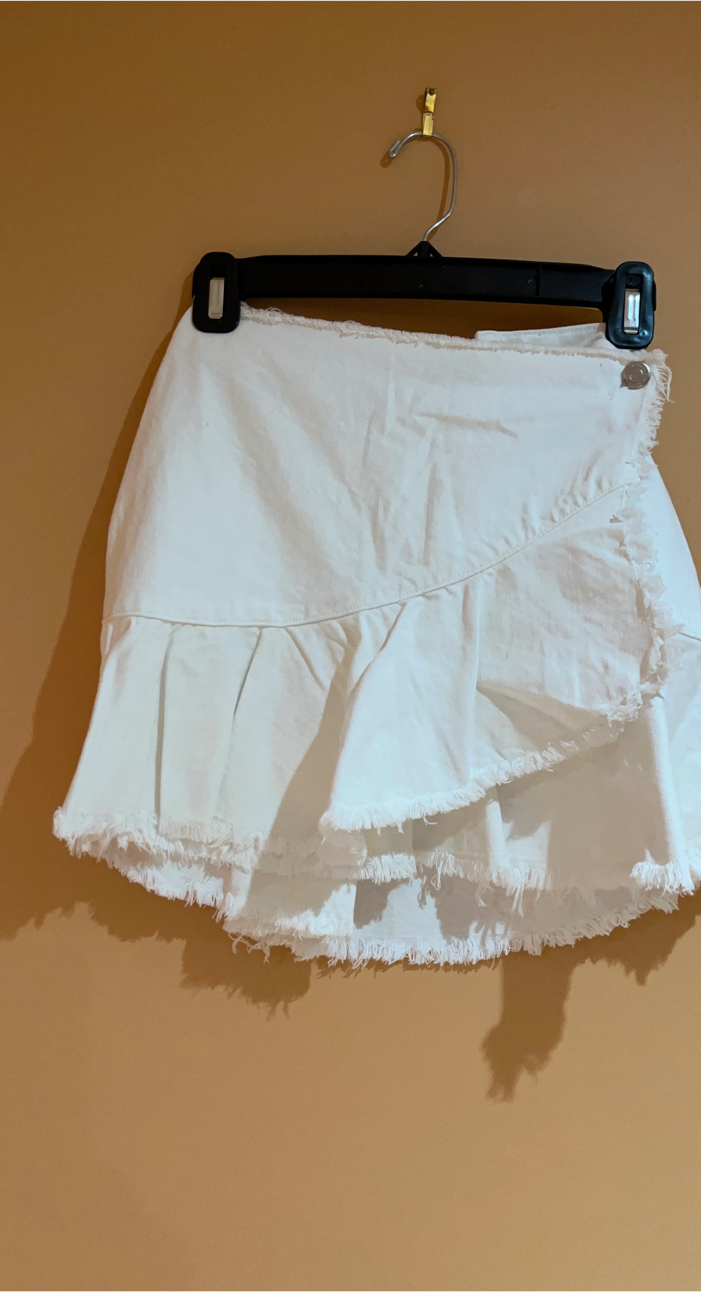 White Ruffled Mini Skirt for girls