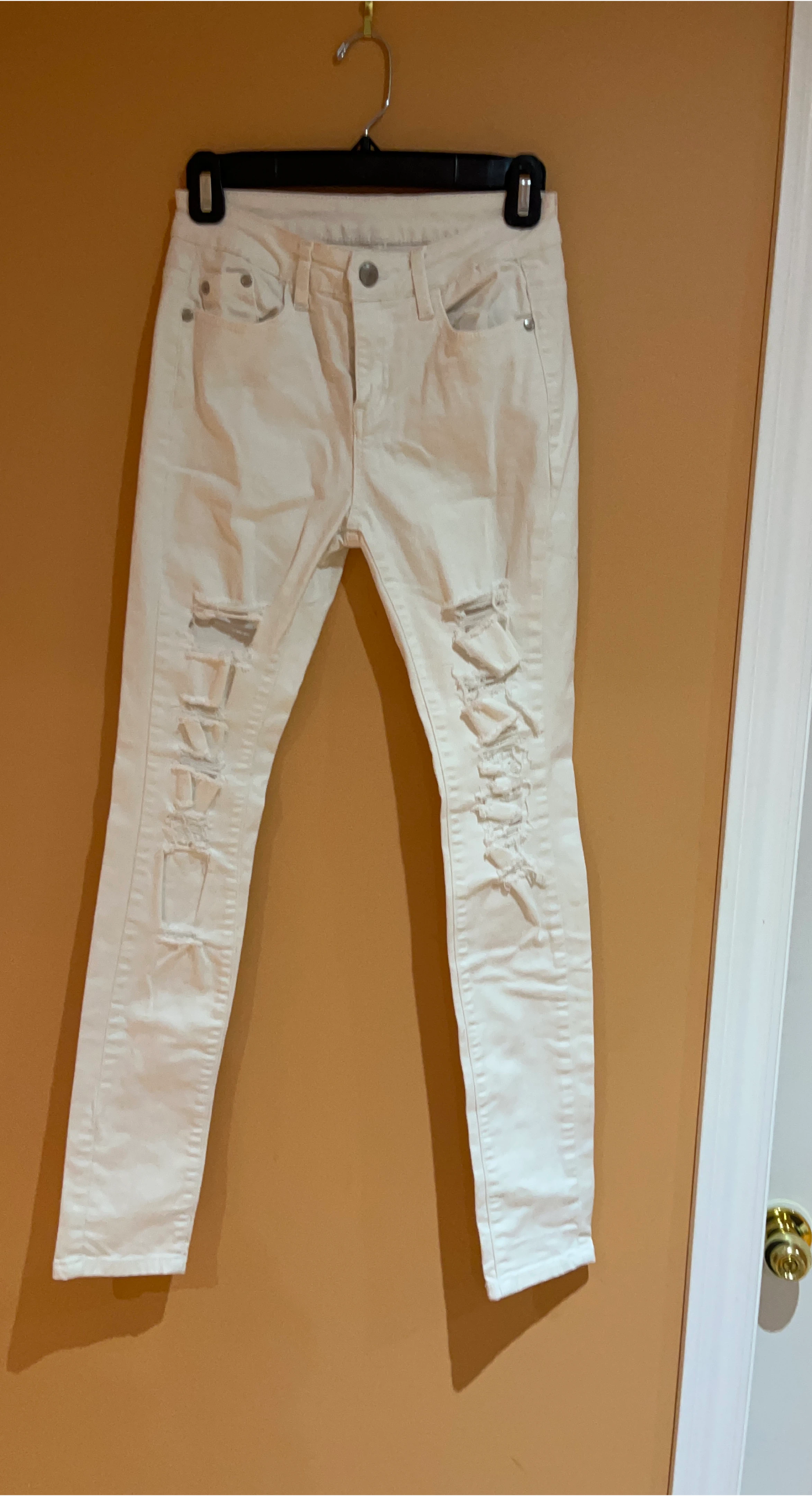 White Distressed Jeans