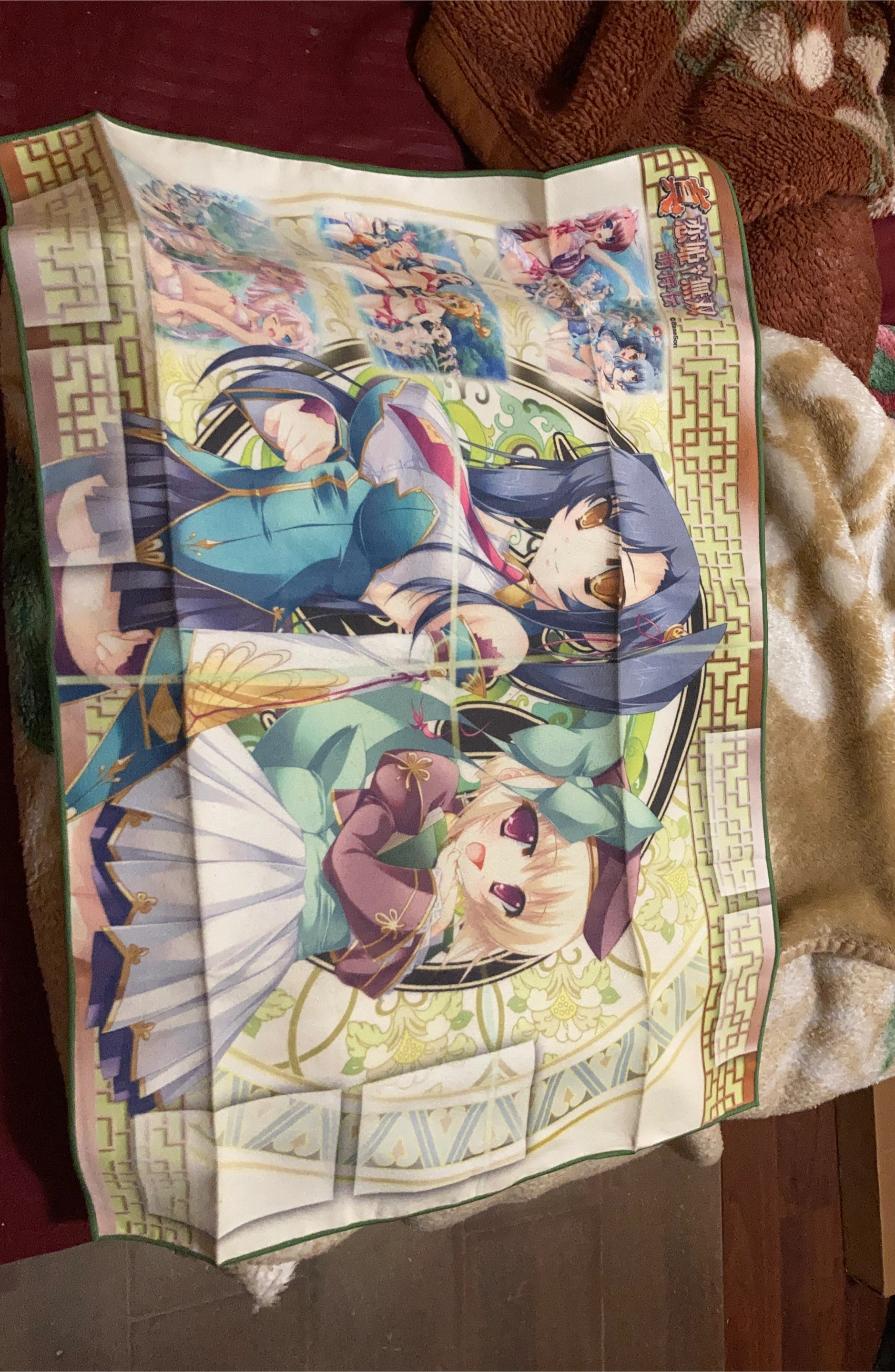 Anime Girl Design Fabric Poster