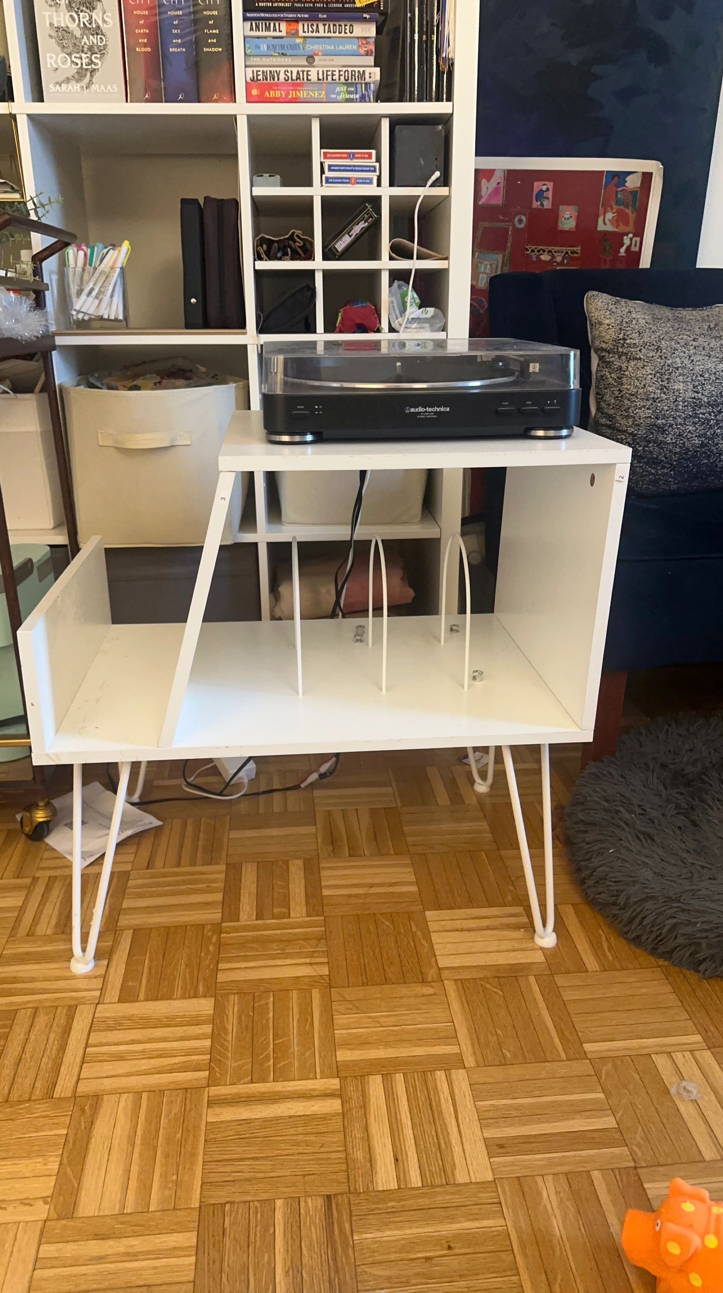 White Record Stand