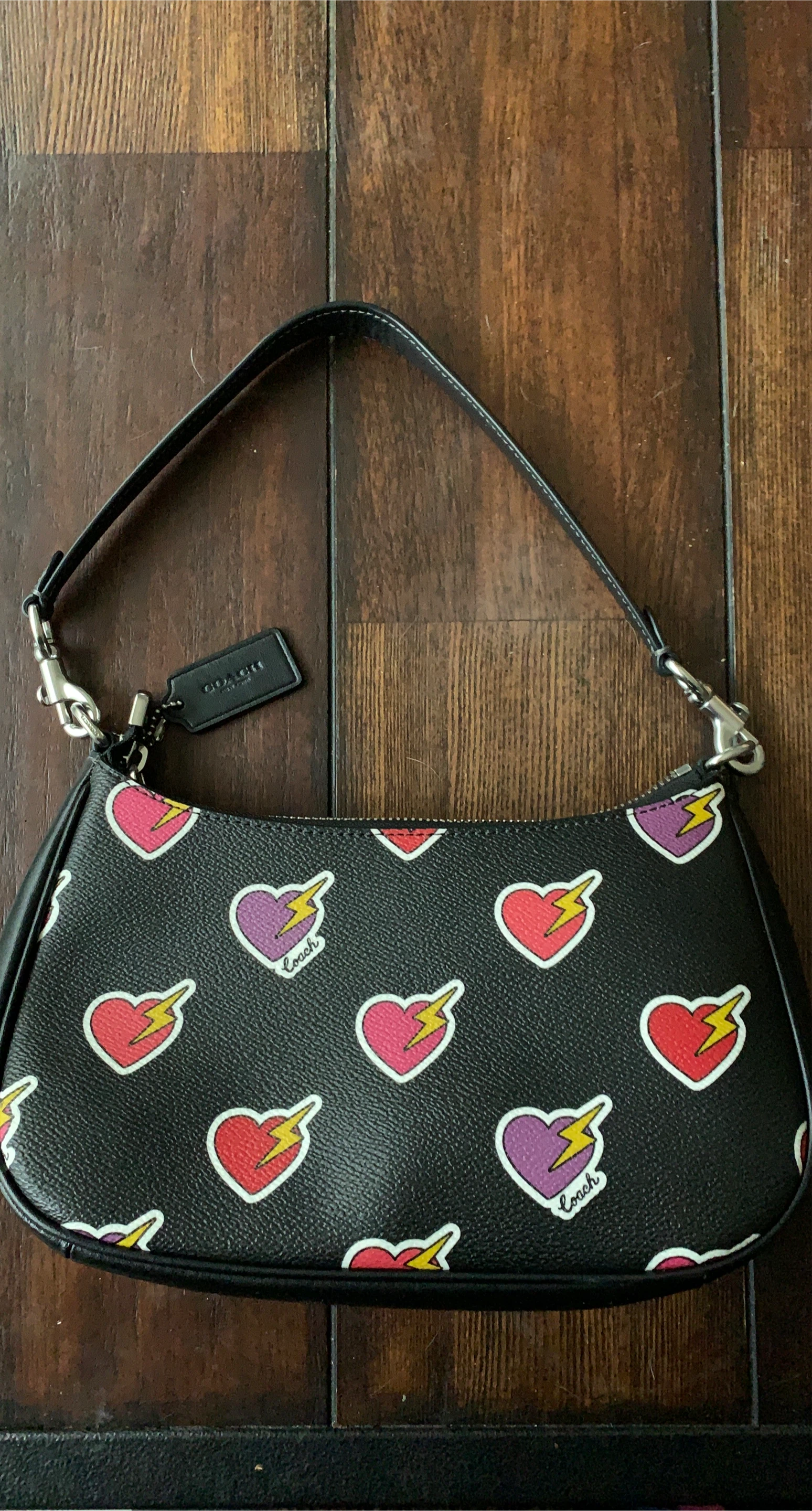 Coach Heart Print Handbag
