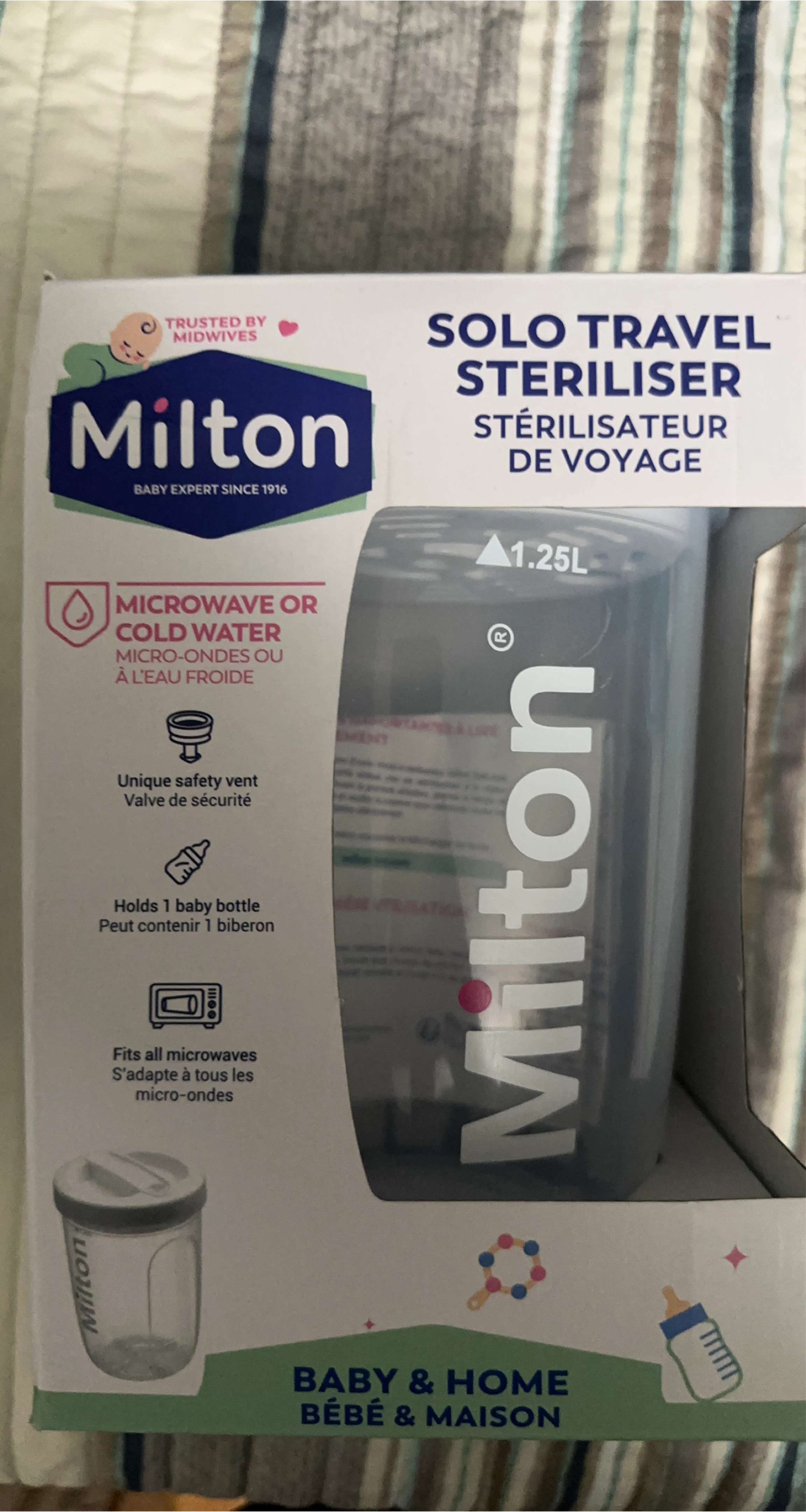 Milton Solo Travel Steriliser - New in Box