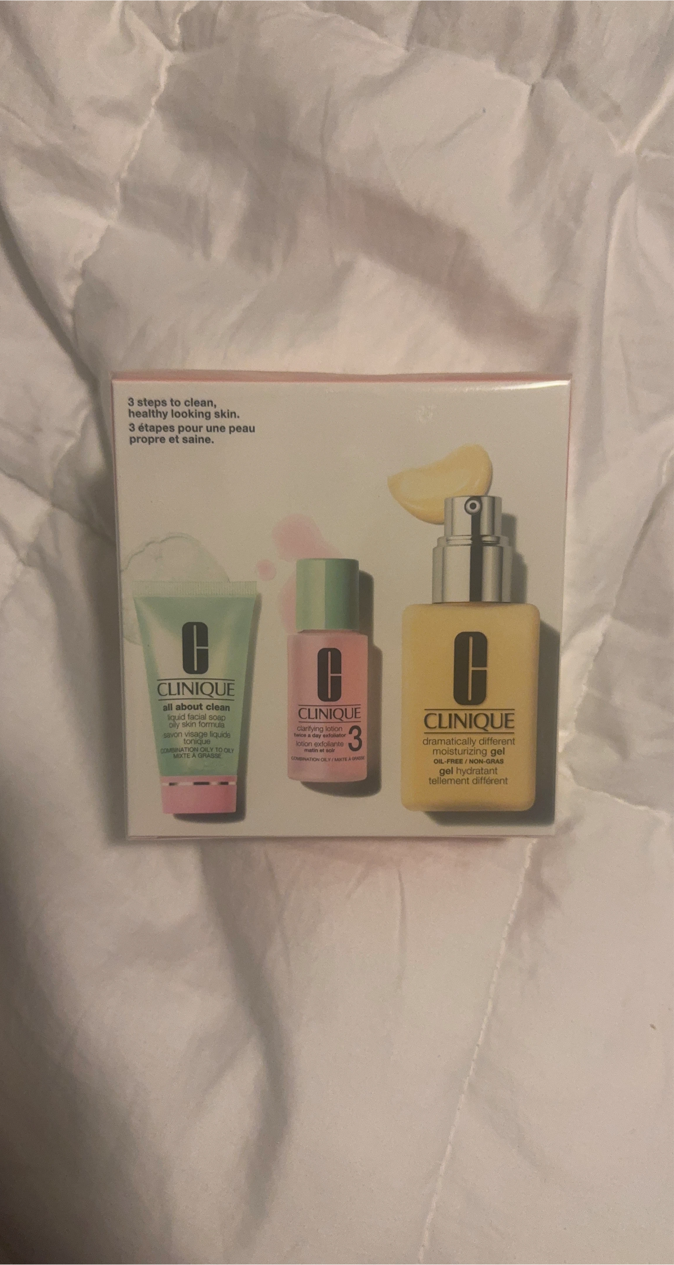 Unopened Clinique Skin School 3-Step Skin Care Set