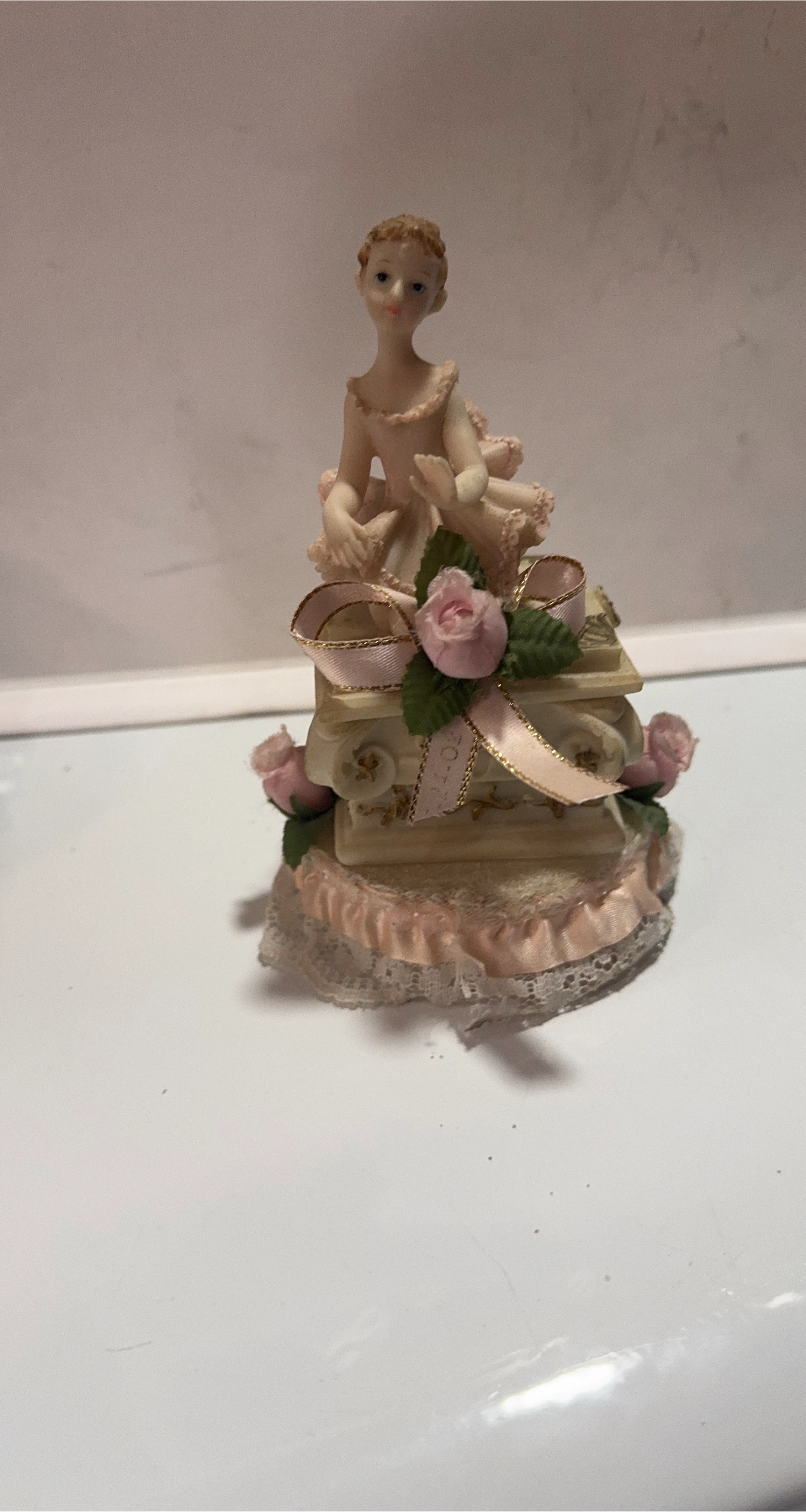 Ballerina Figurine Trinket Box