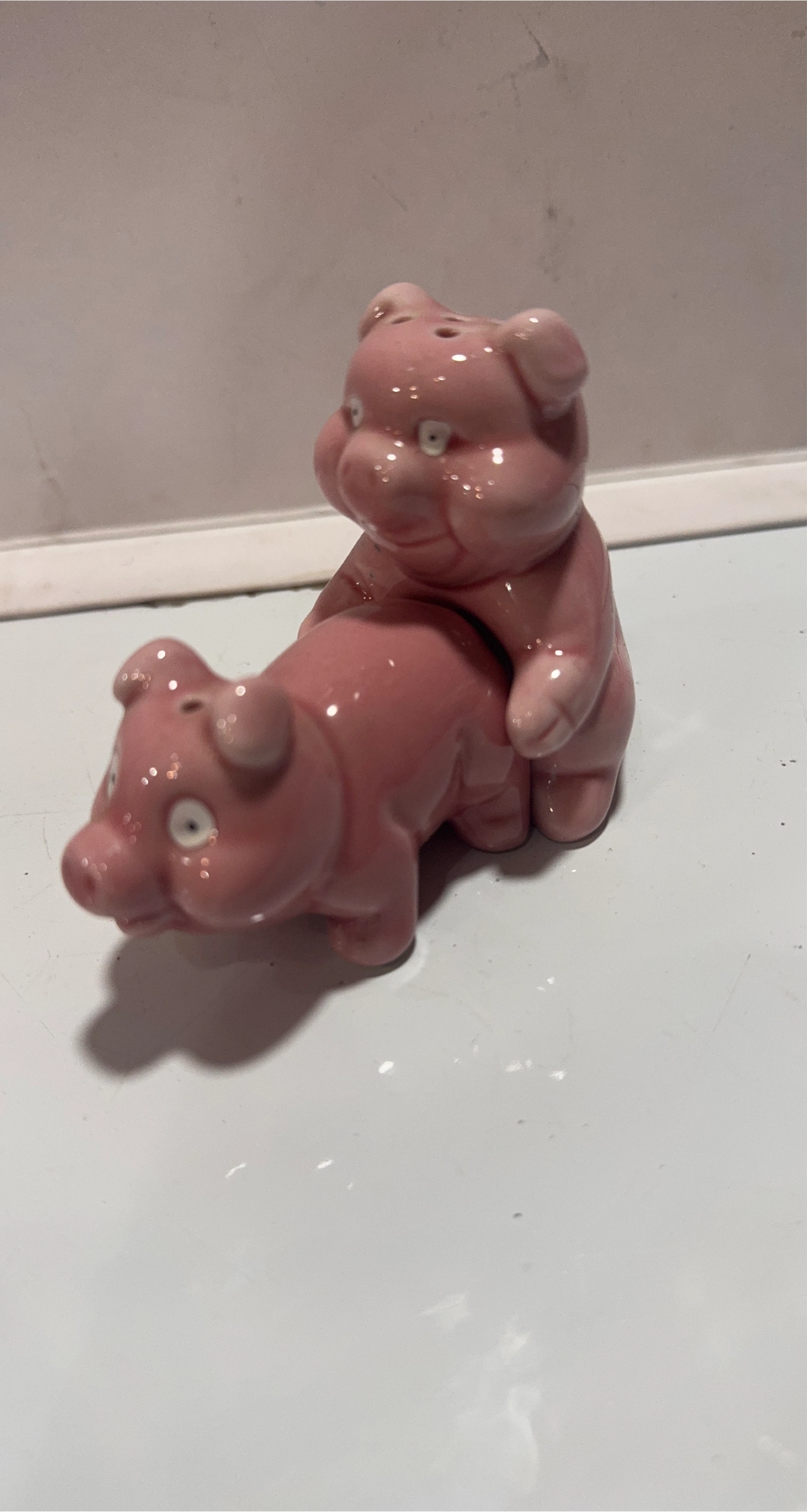 Pink Piggy Salt & Pepper Shakers