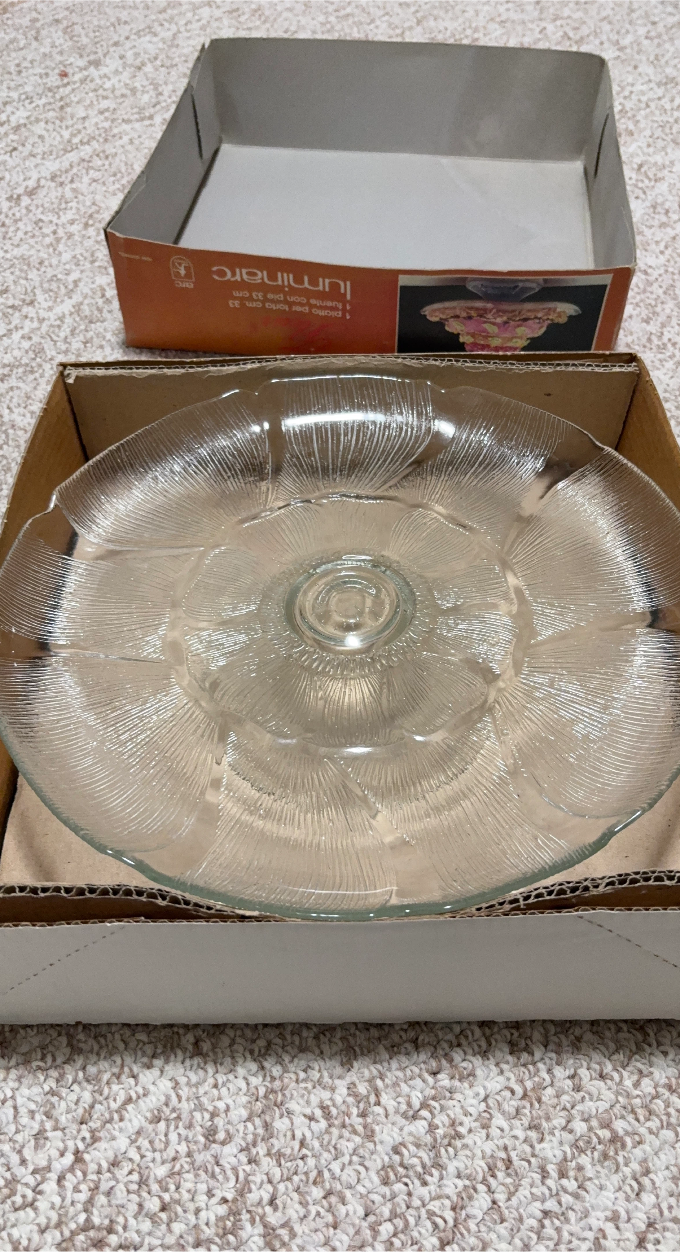 Luminarc Glass Cake Stand with Pedestal - 33 cm