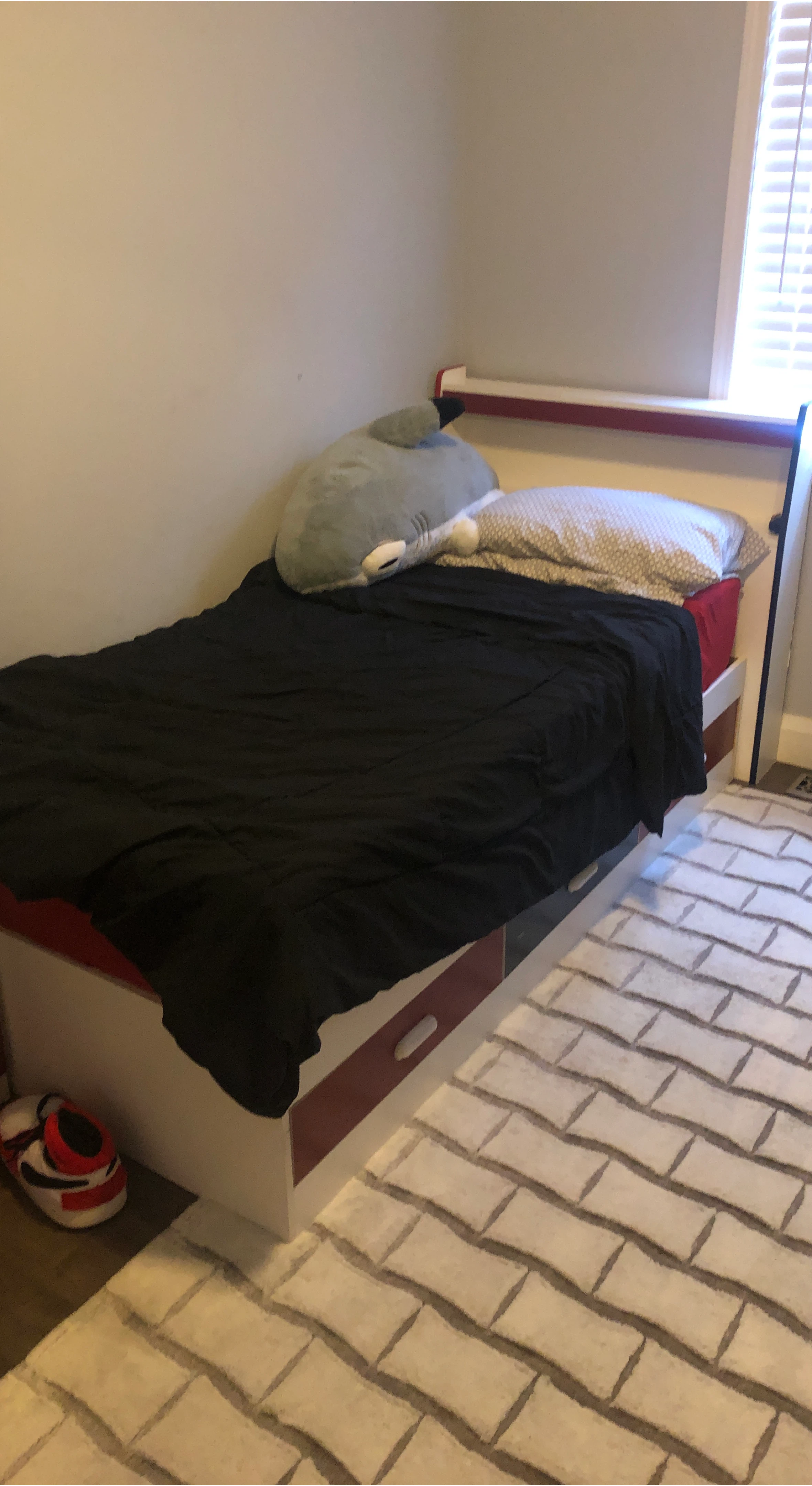 Twin Bed Frame with Storage Drawers