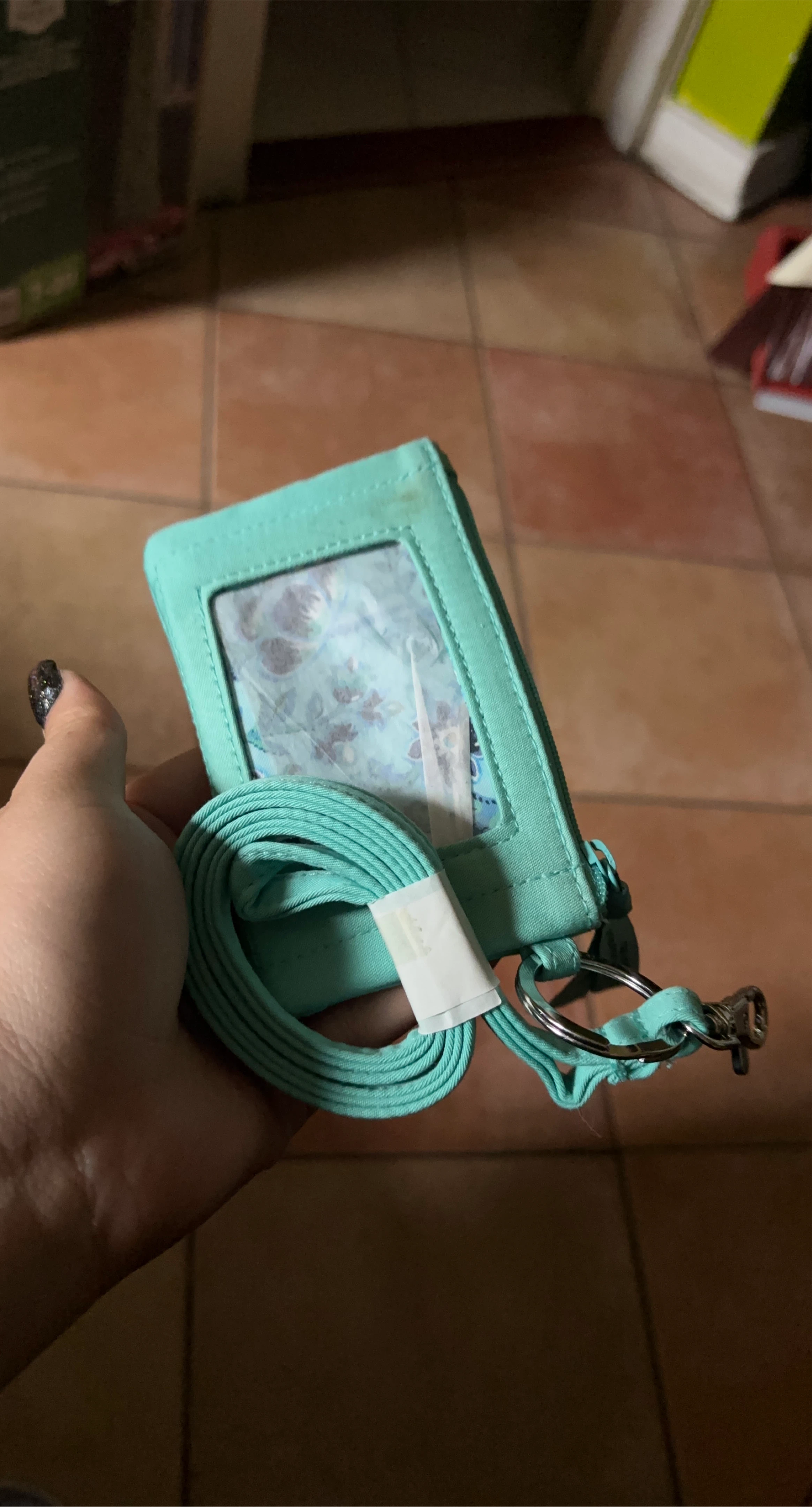 Mint Green Lanyard ID Holder