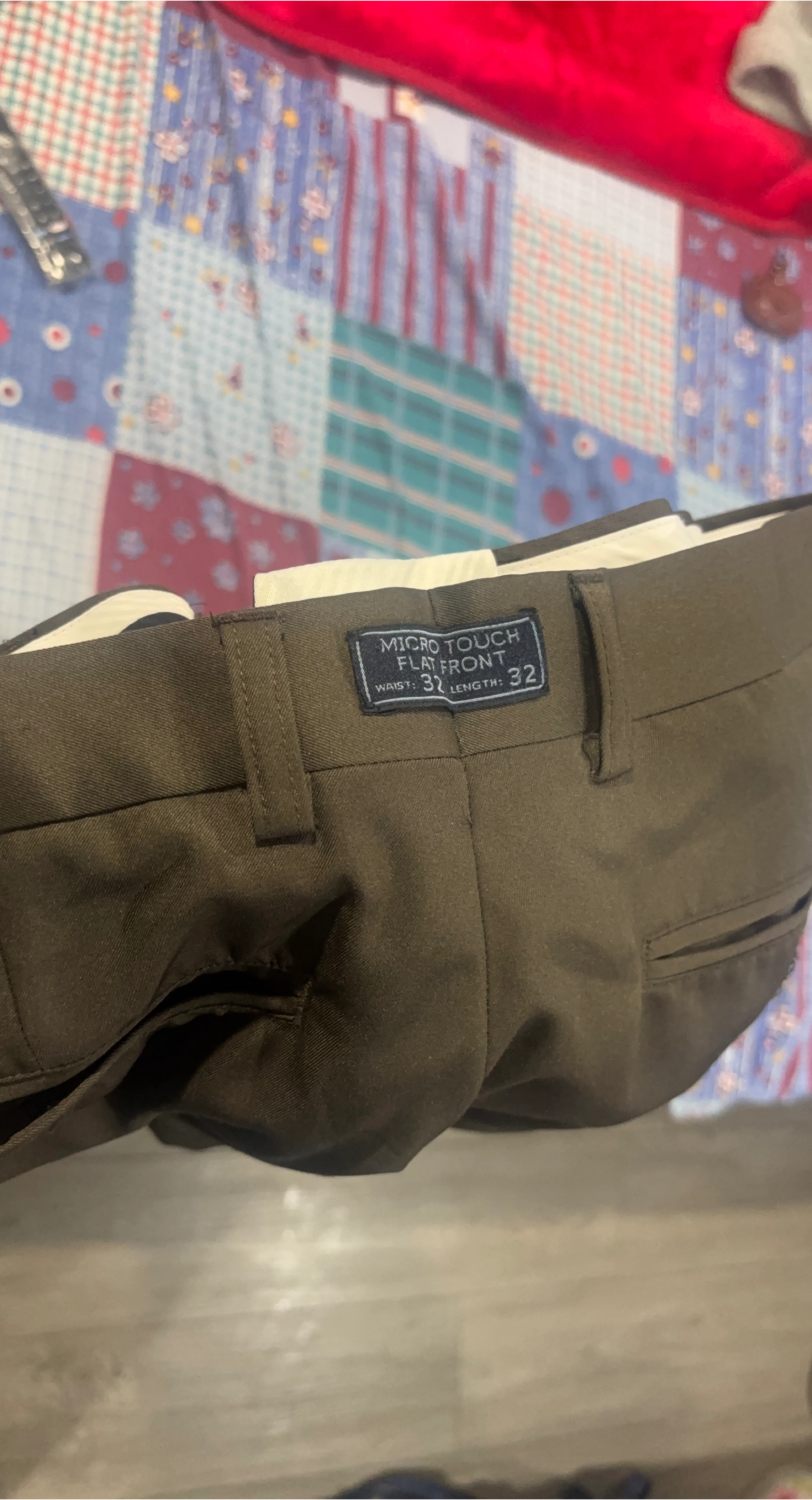 Micro Touch Flat Front Pants - 32x32