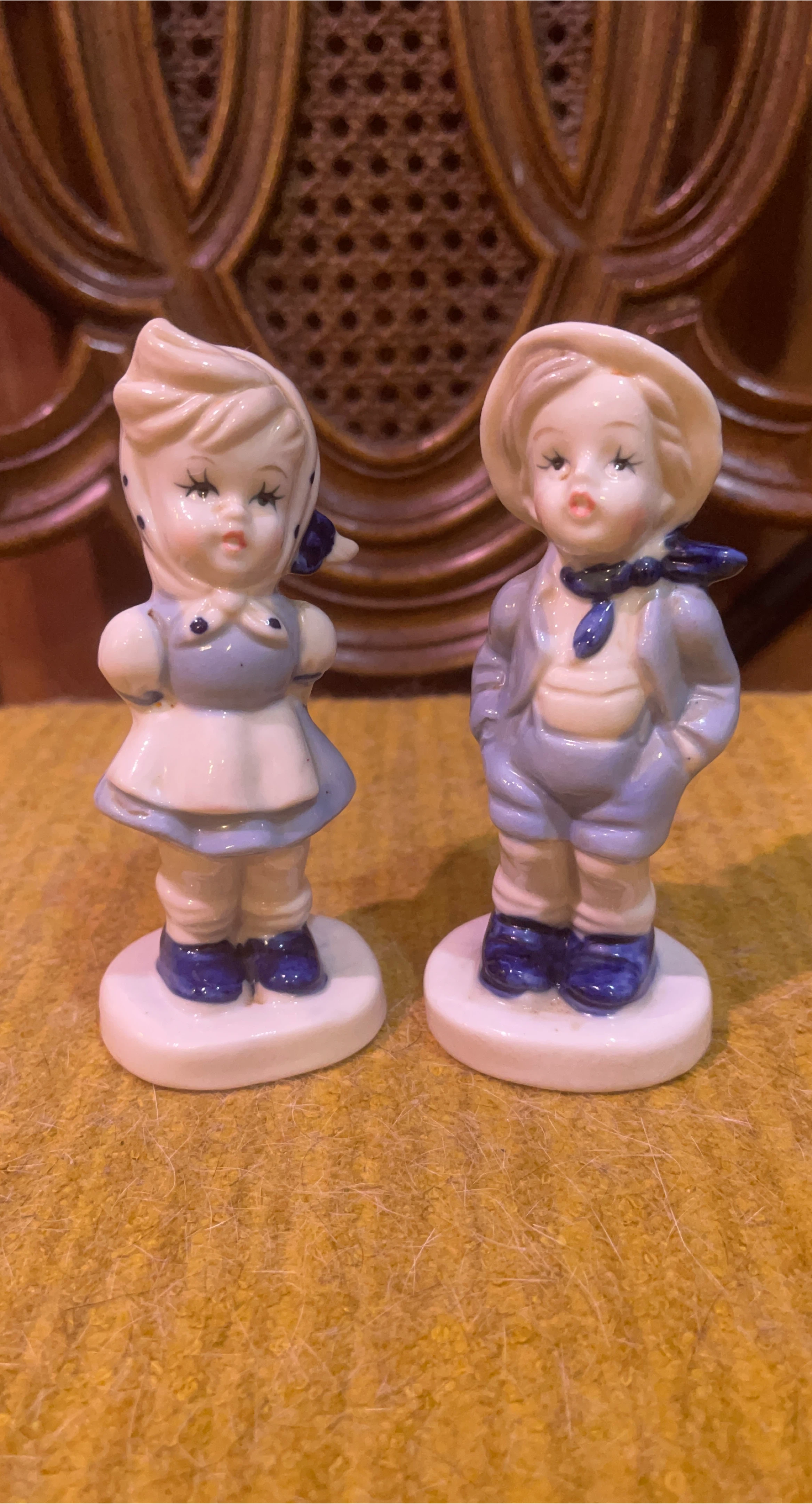 Vintage Boy and Girl Ceramic Figurines