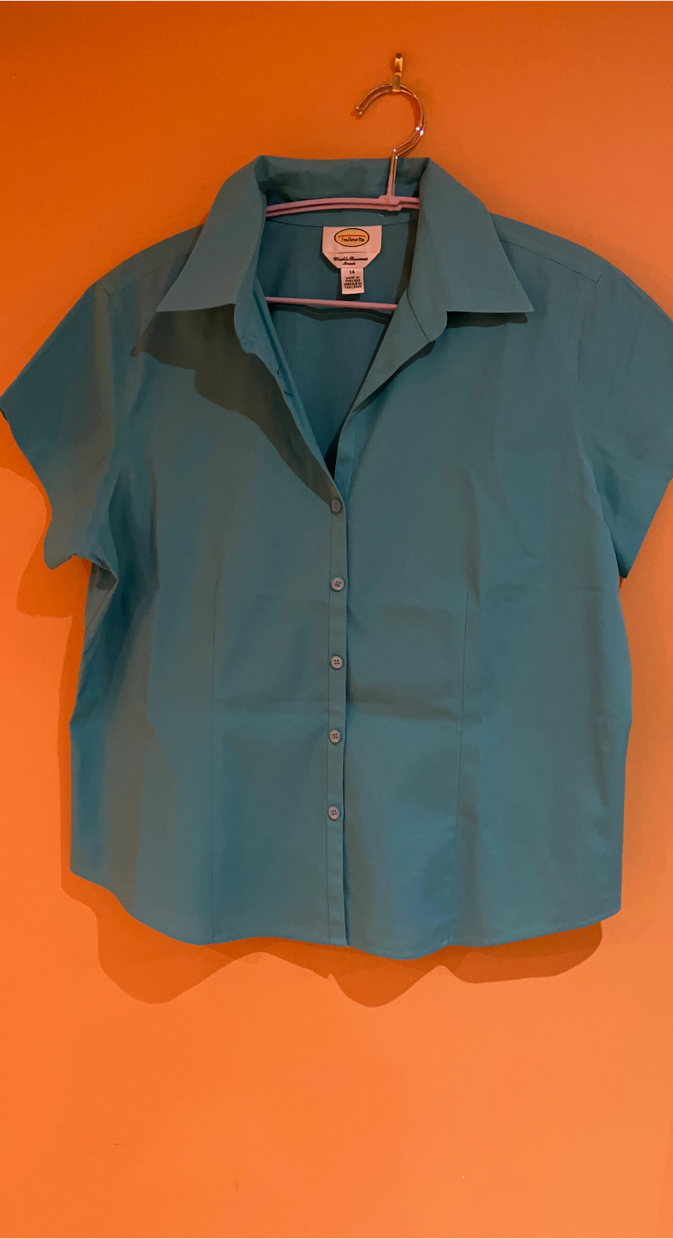 Talbots Wrinkle Resistant Button-Down Shirt - Size 14
