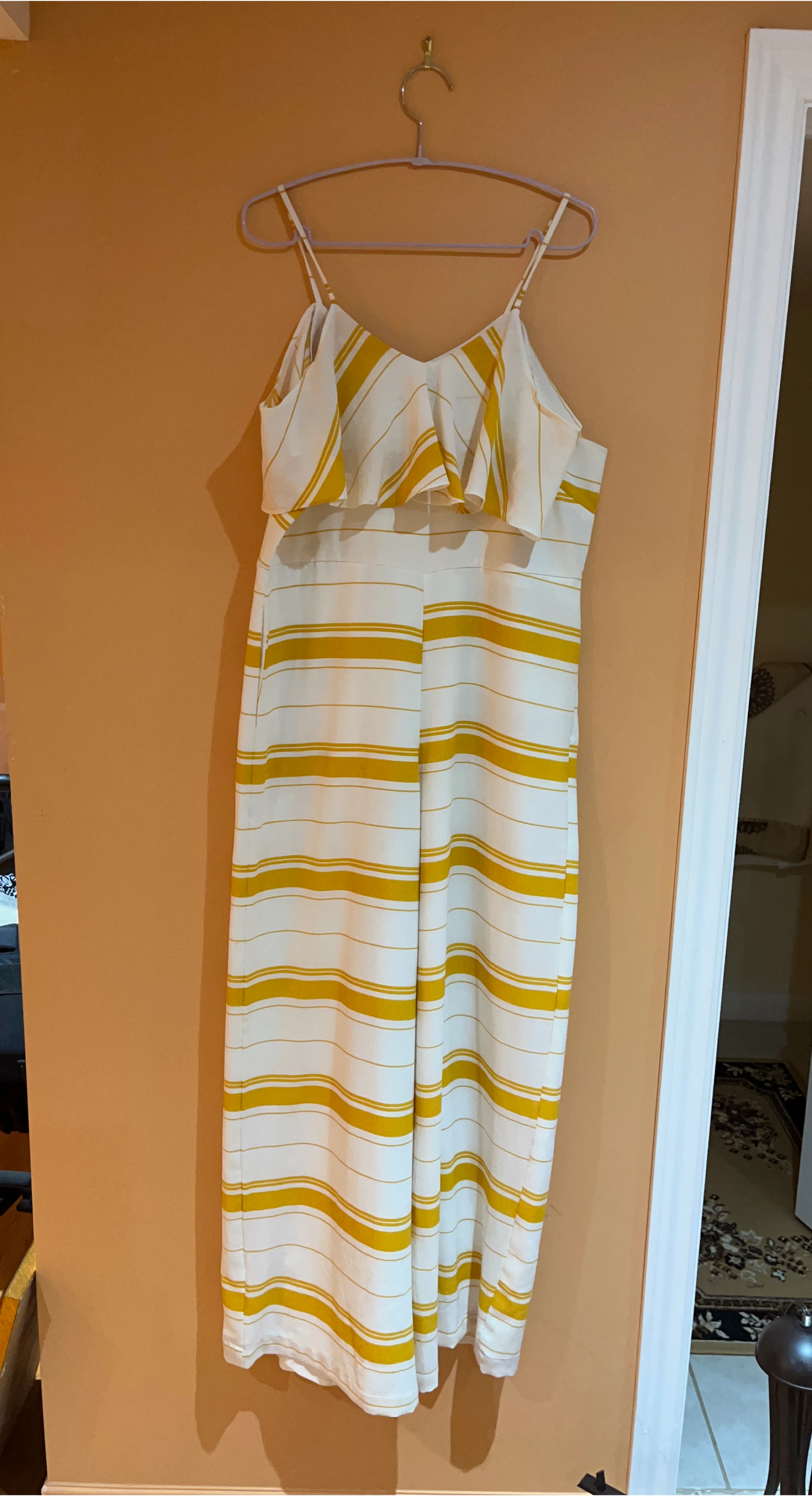 Striped Yellow & White Jumpsuit