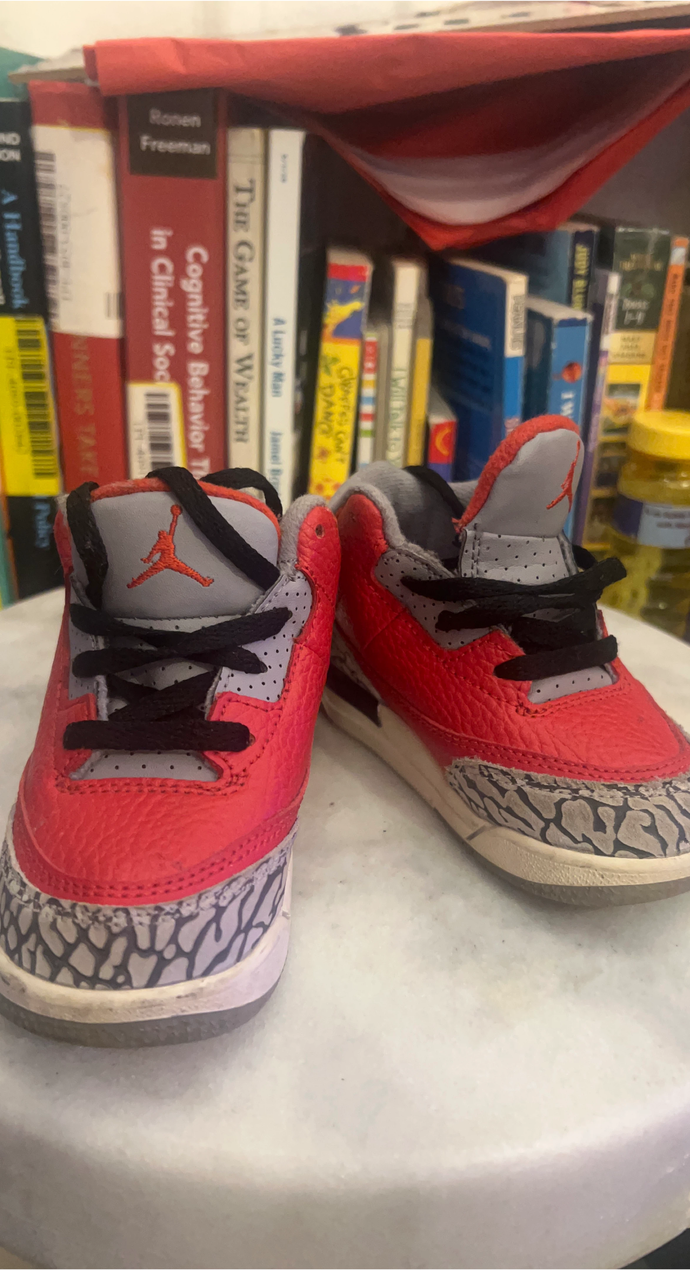 Air Jordan 3 Retro Red Toddler Shoes
