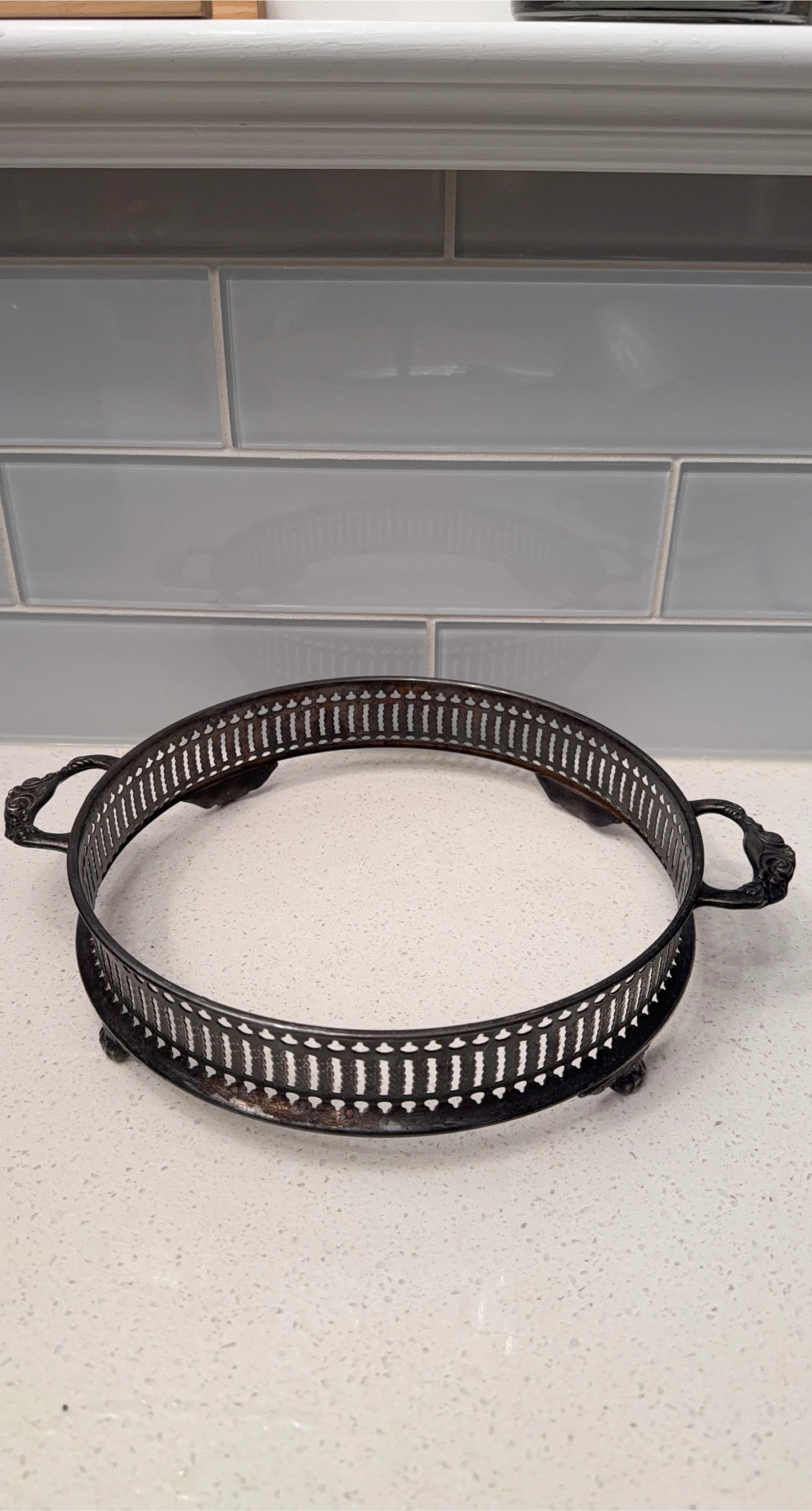 Vintage Metal Serving Tray