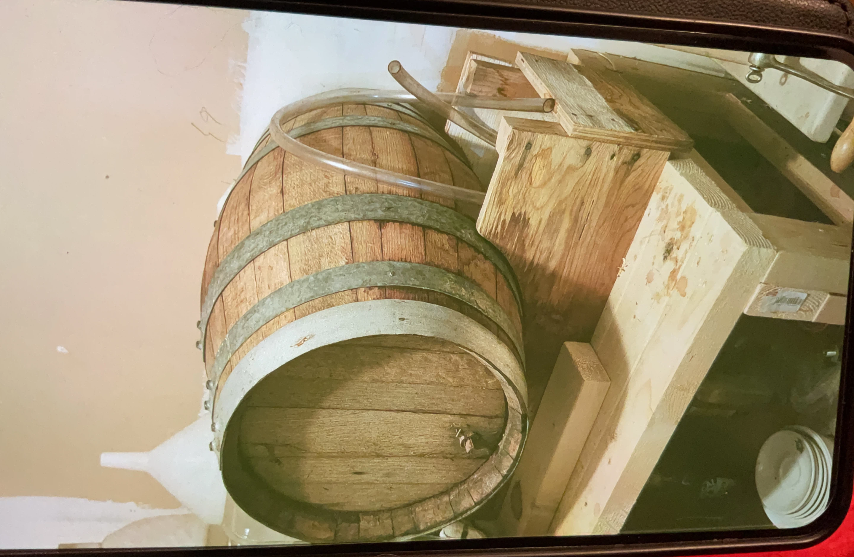 Wooden Wine Barrel with Stand