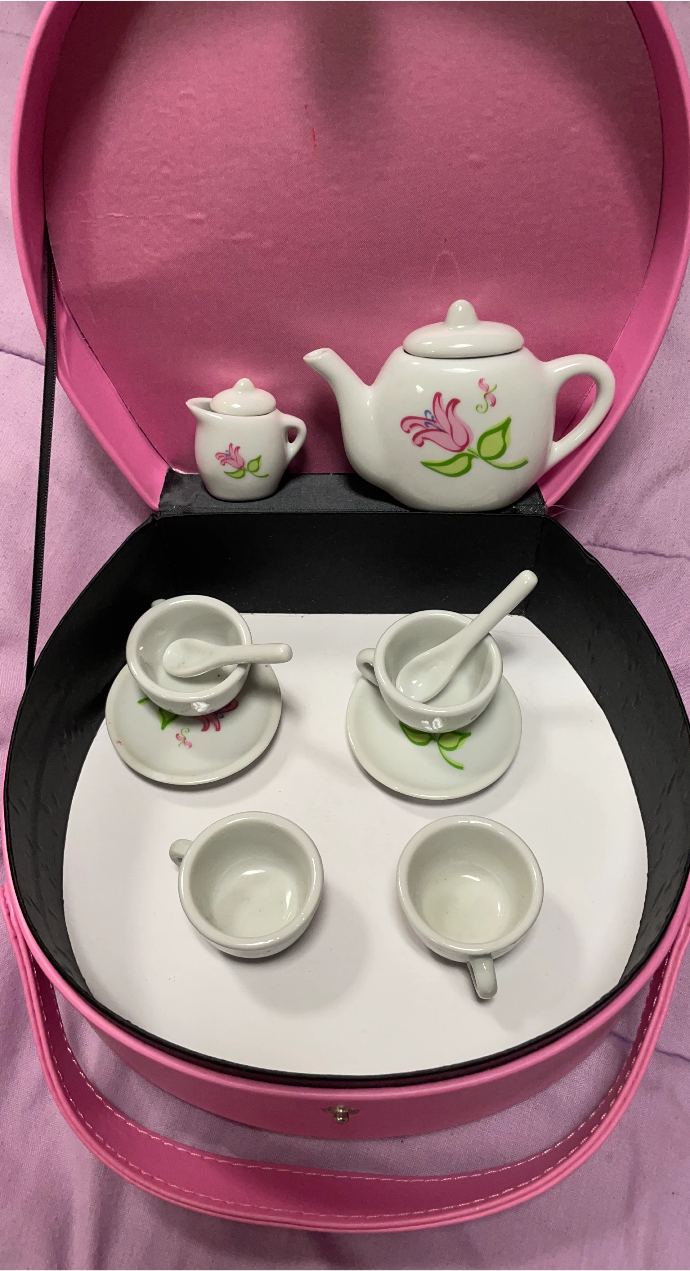 Kids Tea Set with pink Case 🧡