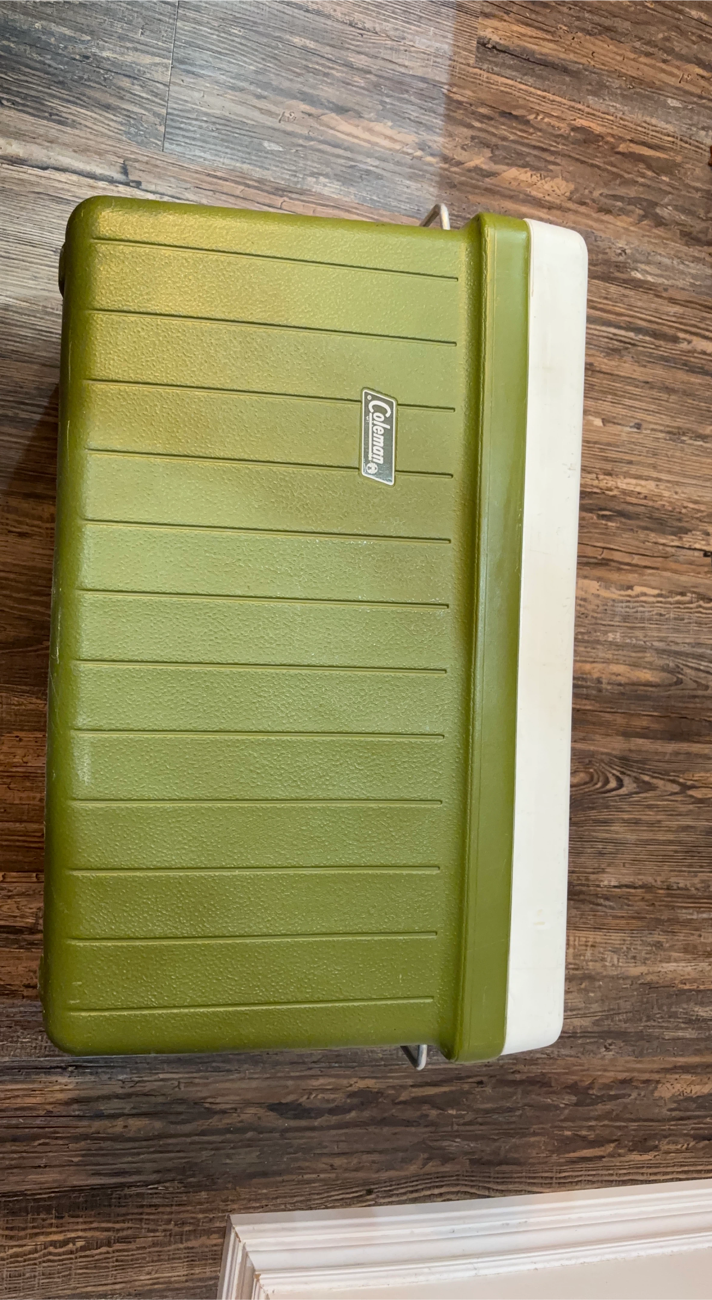 Vintage Coleman Cooler - Green & White