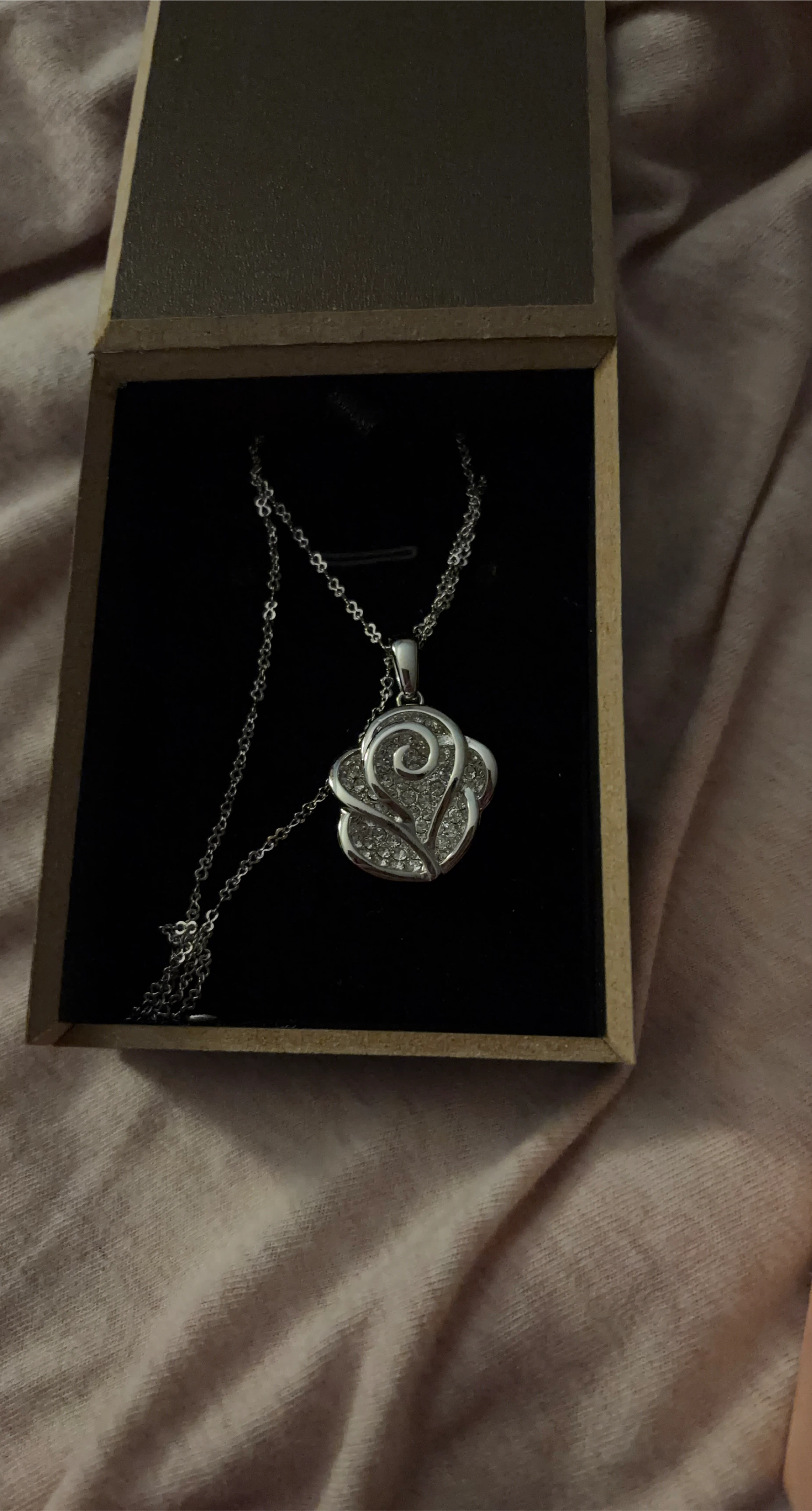 Silver Heart Necklace with Box