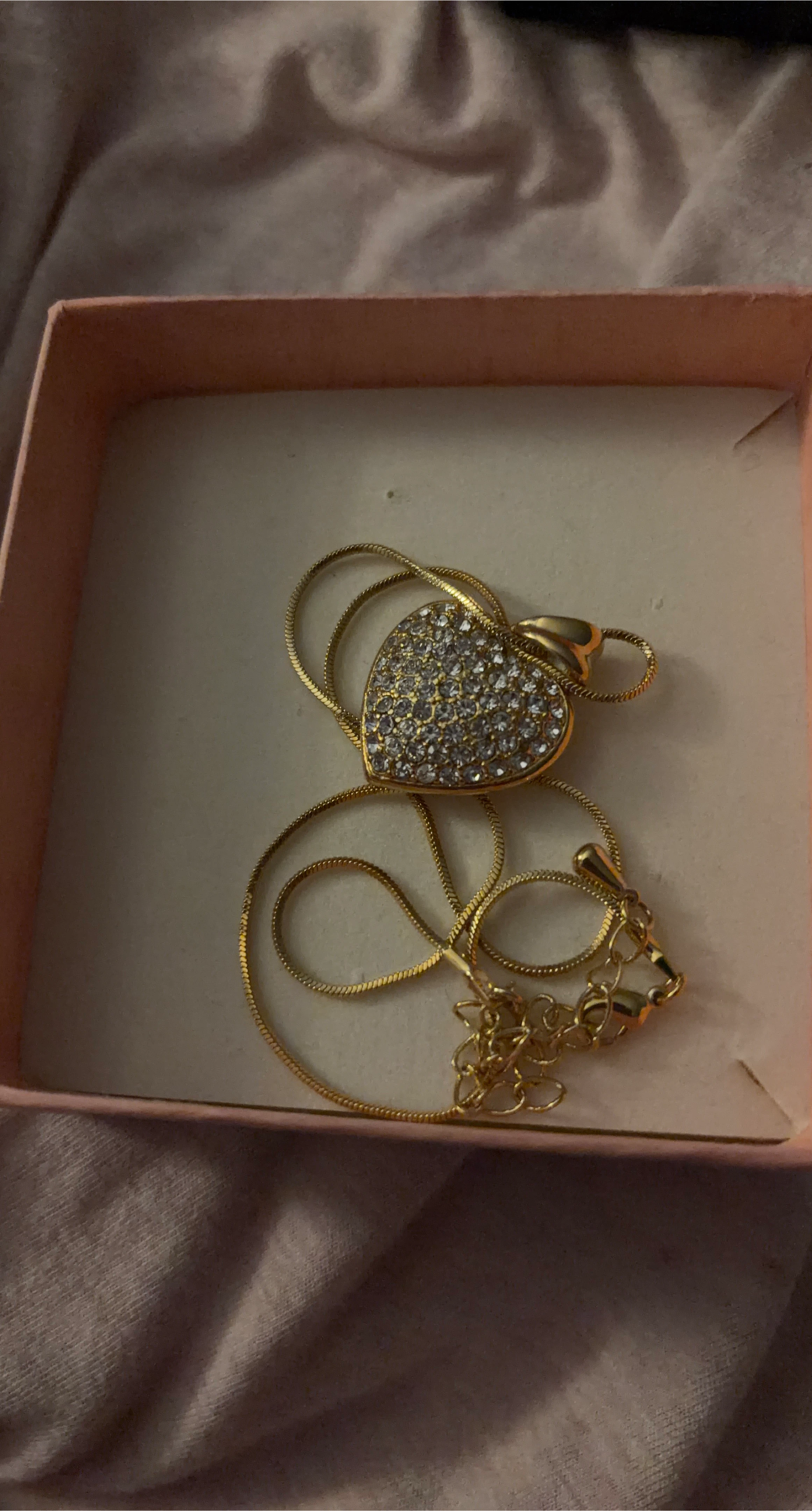 Gold Heart Pendant Necklace