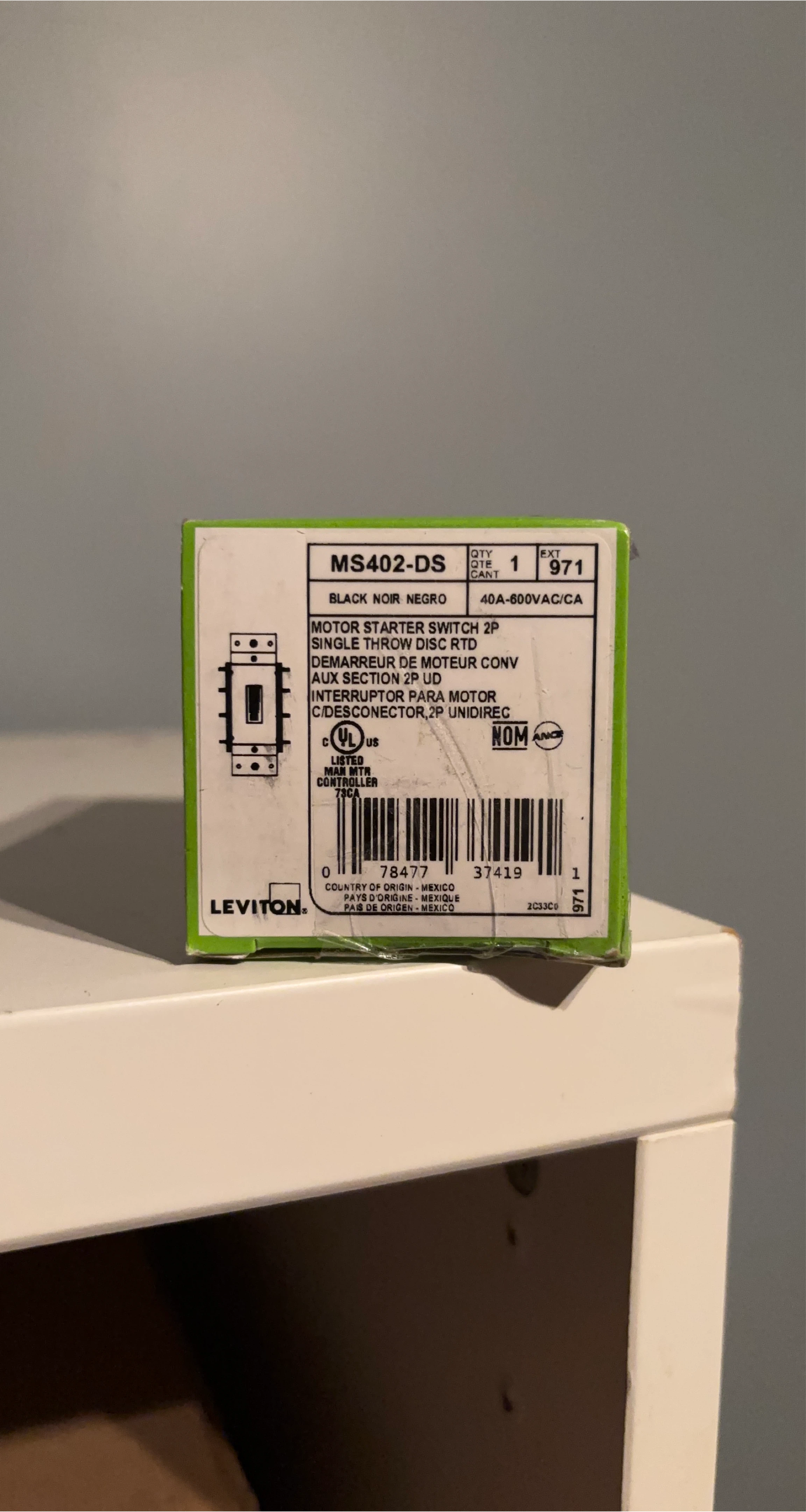 Leviton MS402-DS Motor Starter Switch