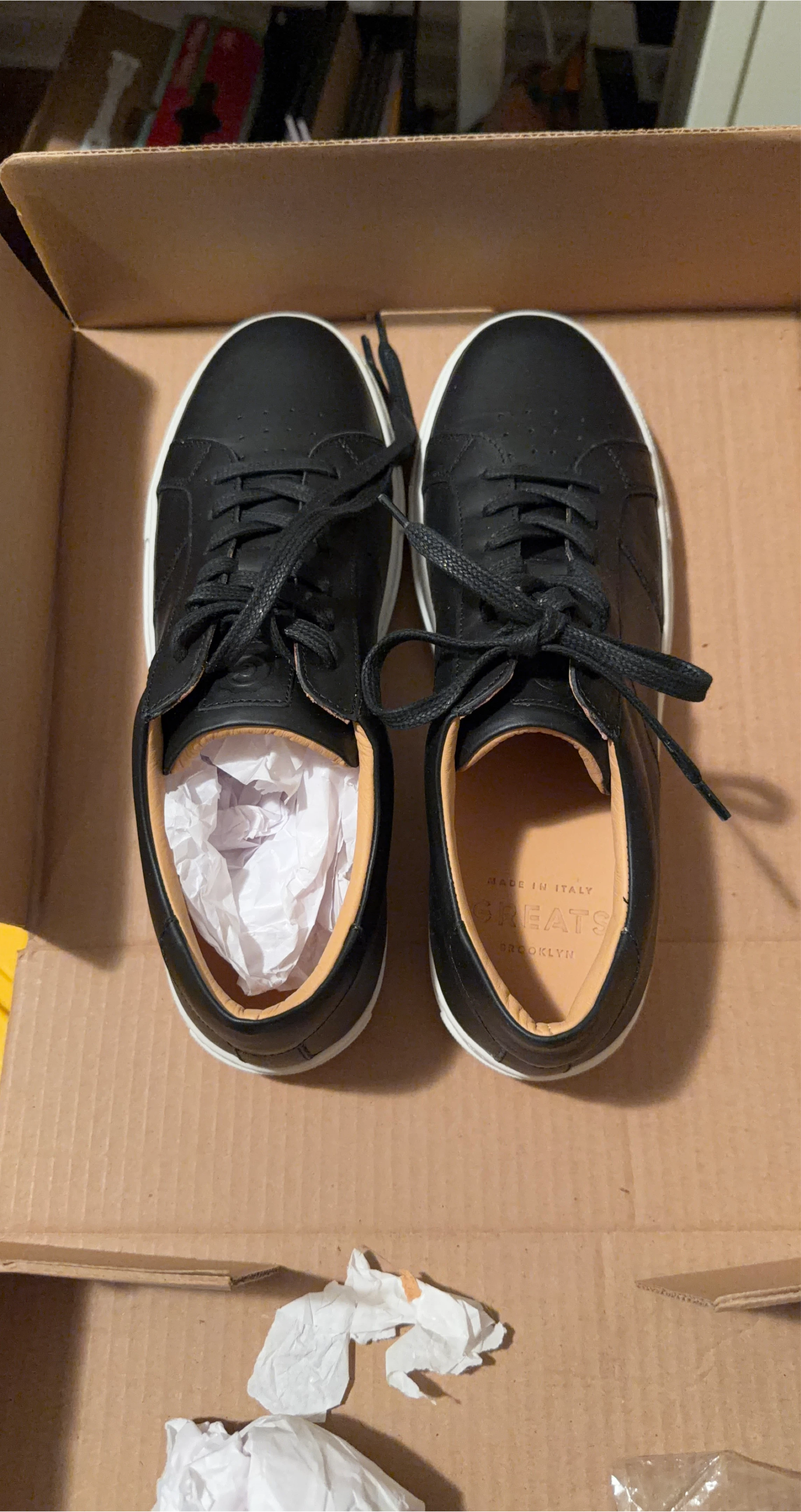 Greats Brooklyn Black Leather Sneakers - photo 3