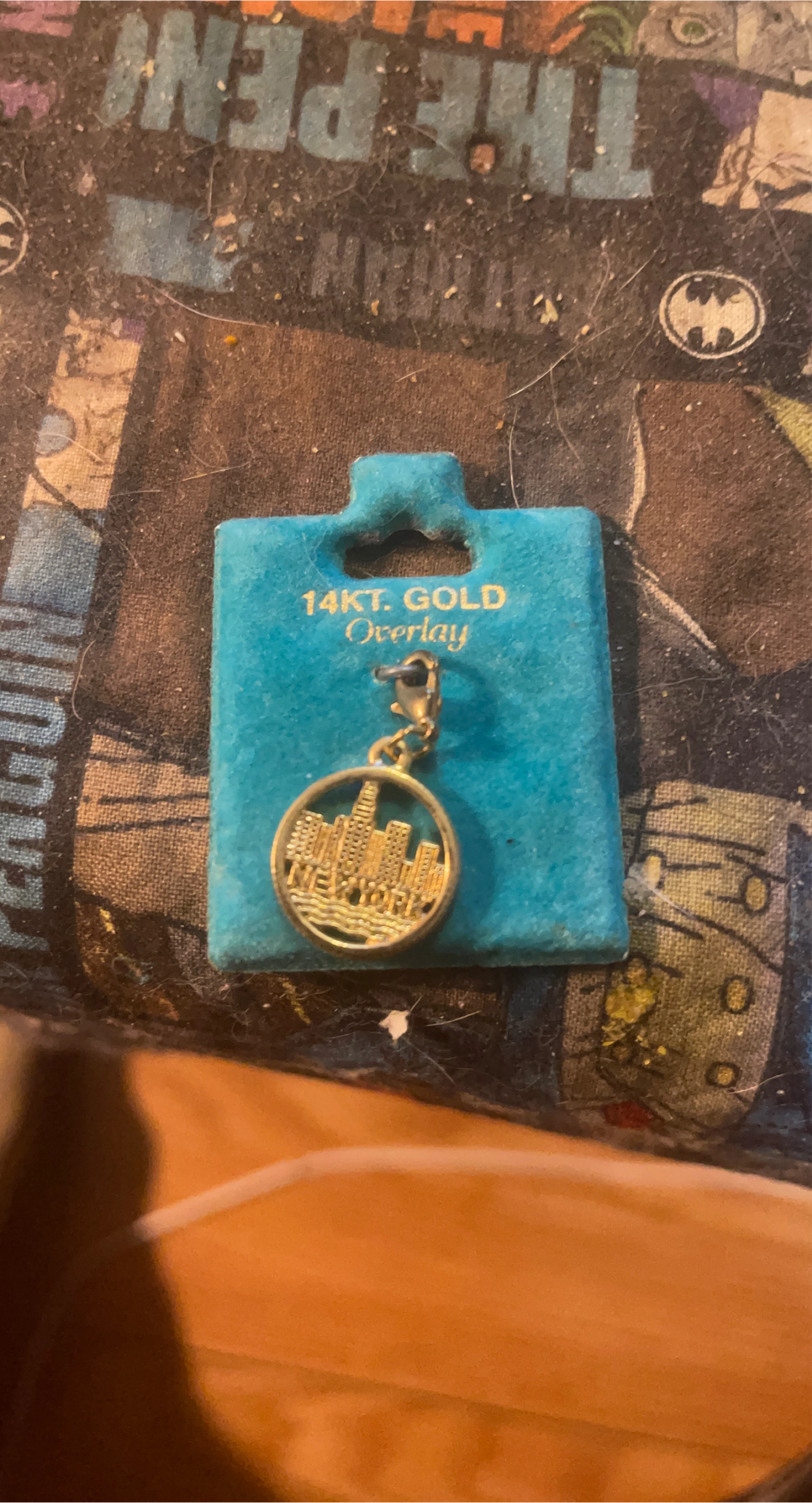 14kt Gold Overlay New York City Charm