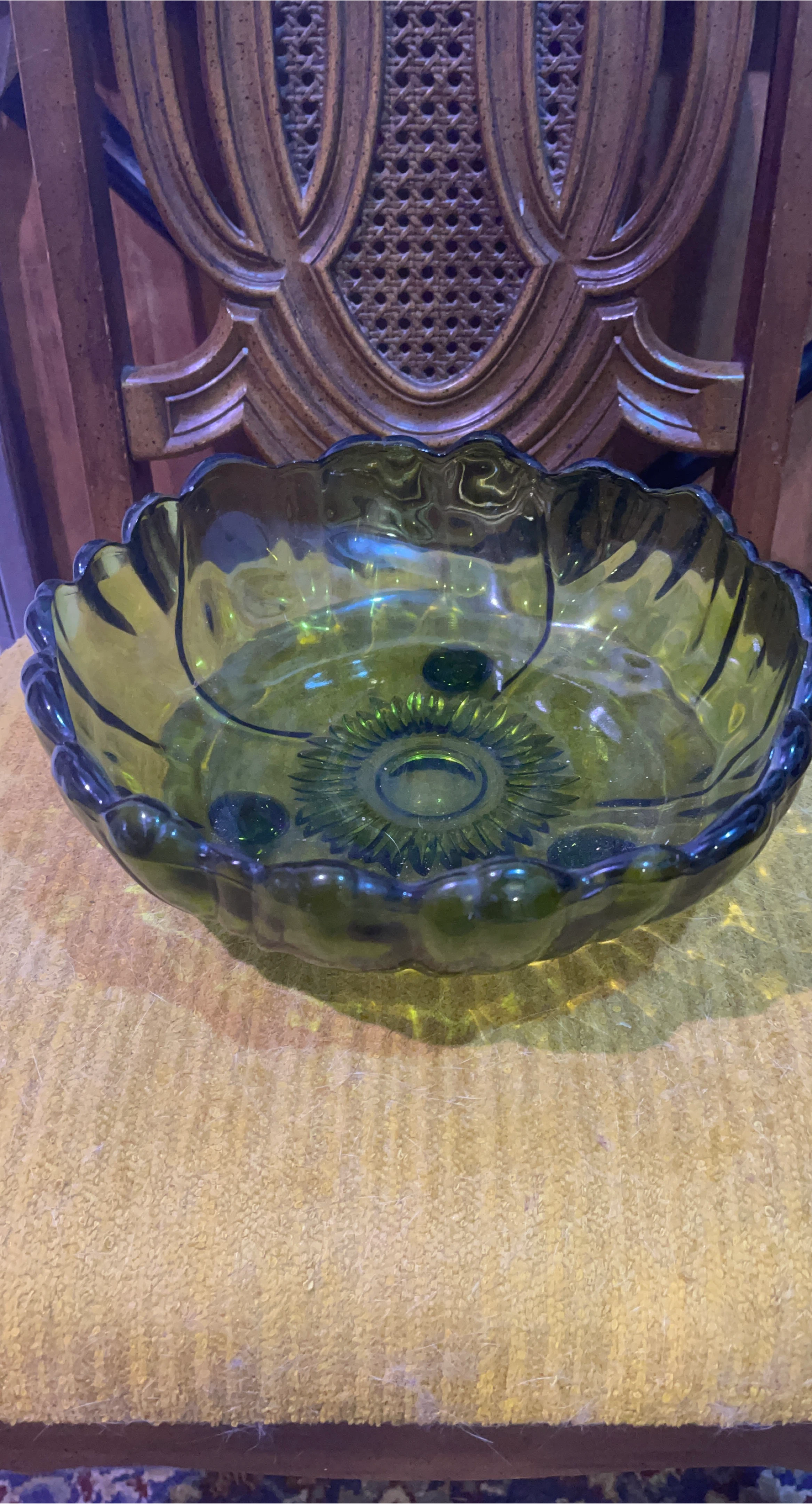 Green Glass Bowl