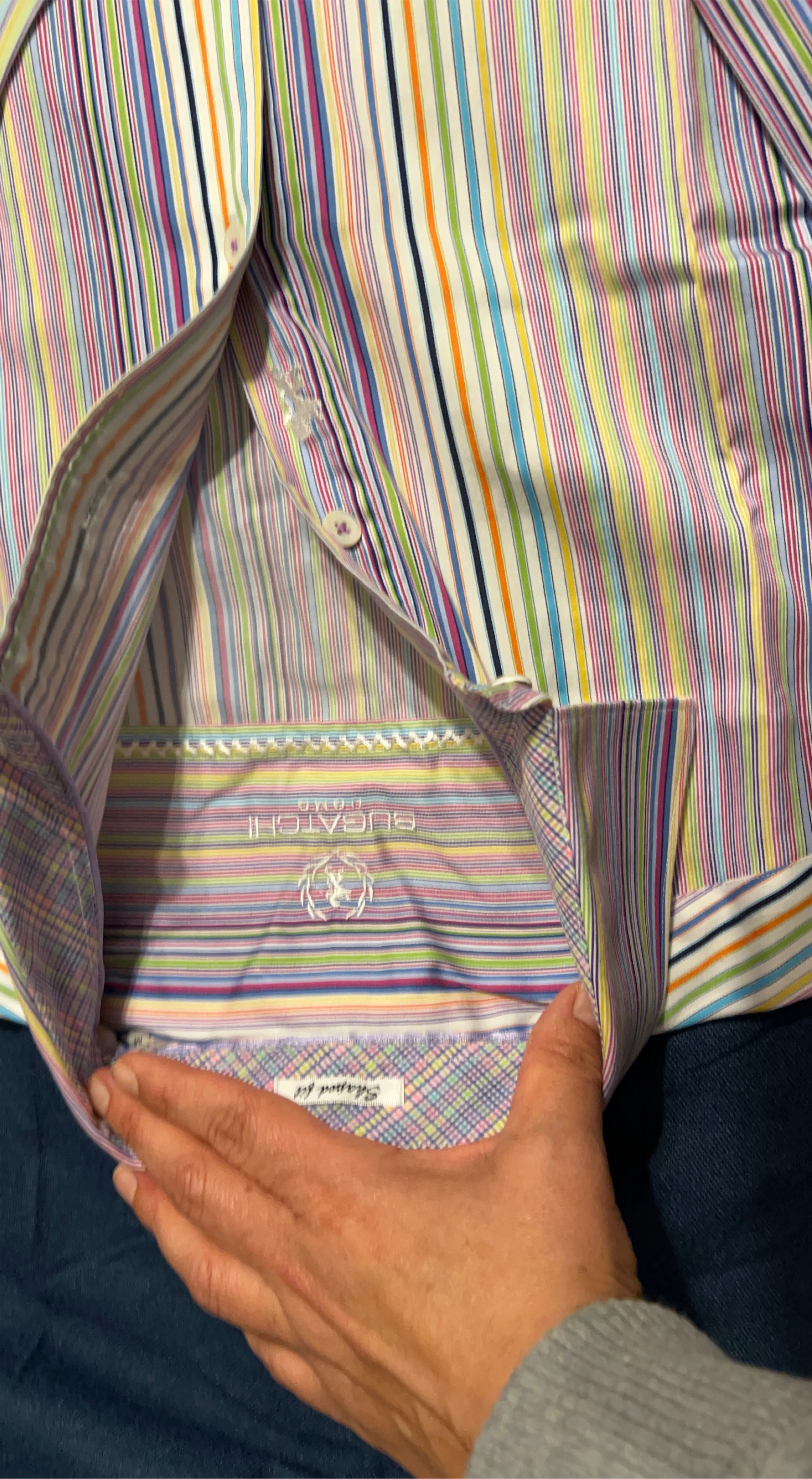 BUGATCHI Striped Shirt - Size M
