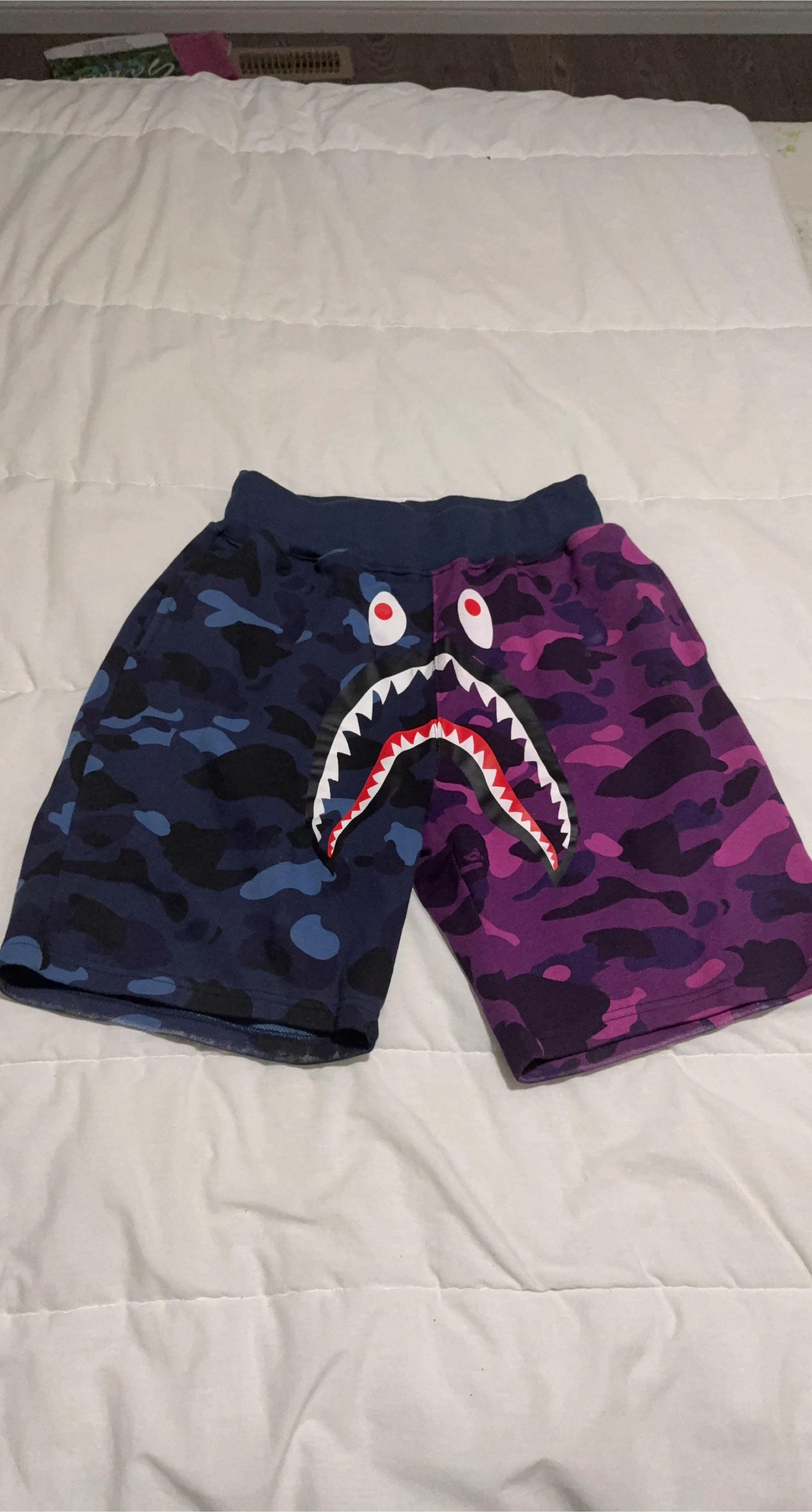A Bathing Ape BAPE Shark Shorts, Size Large
