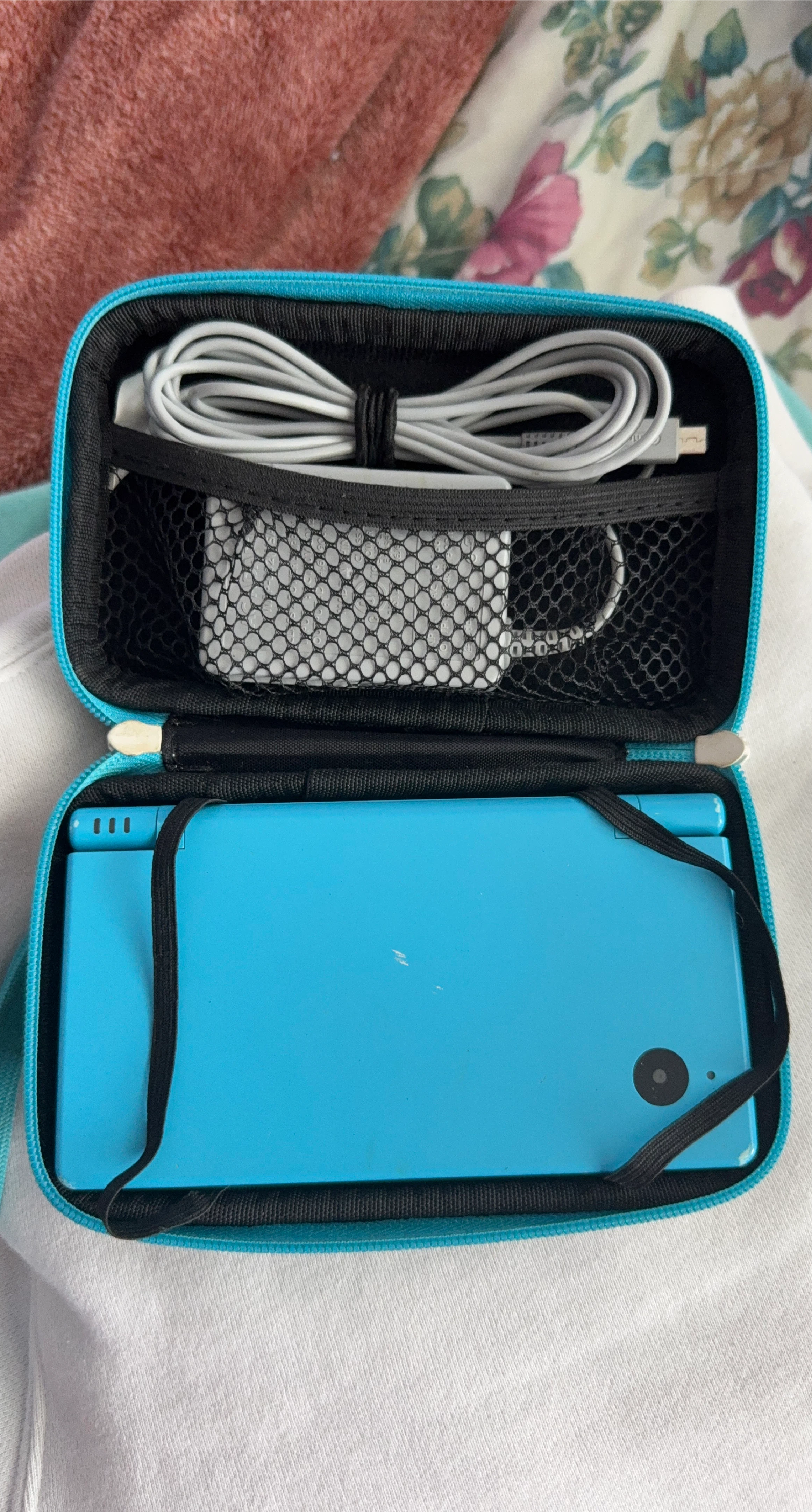 Blue Nintendo DS Lite with Case & Charger