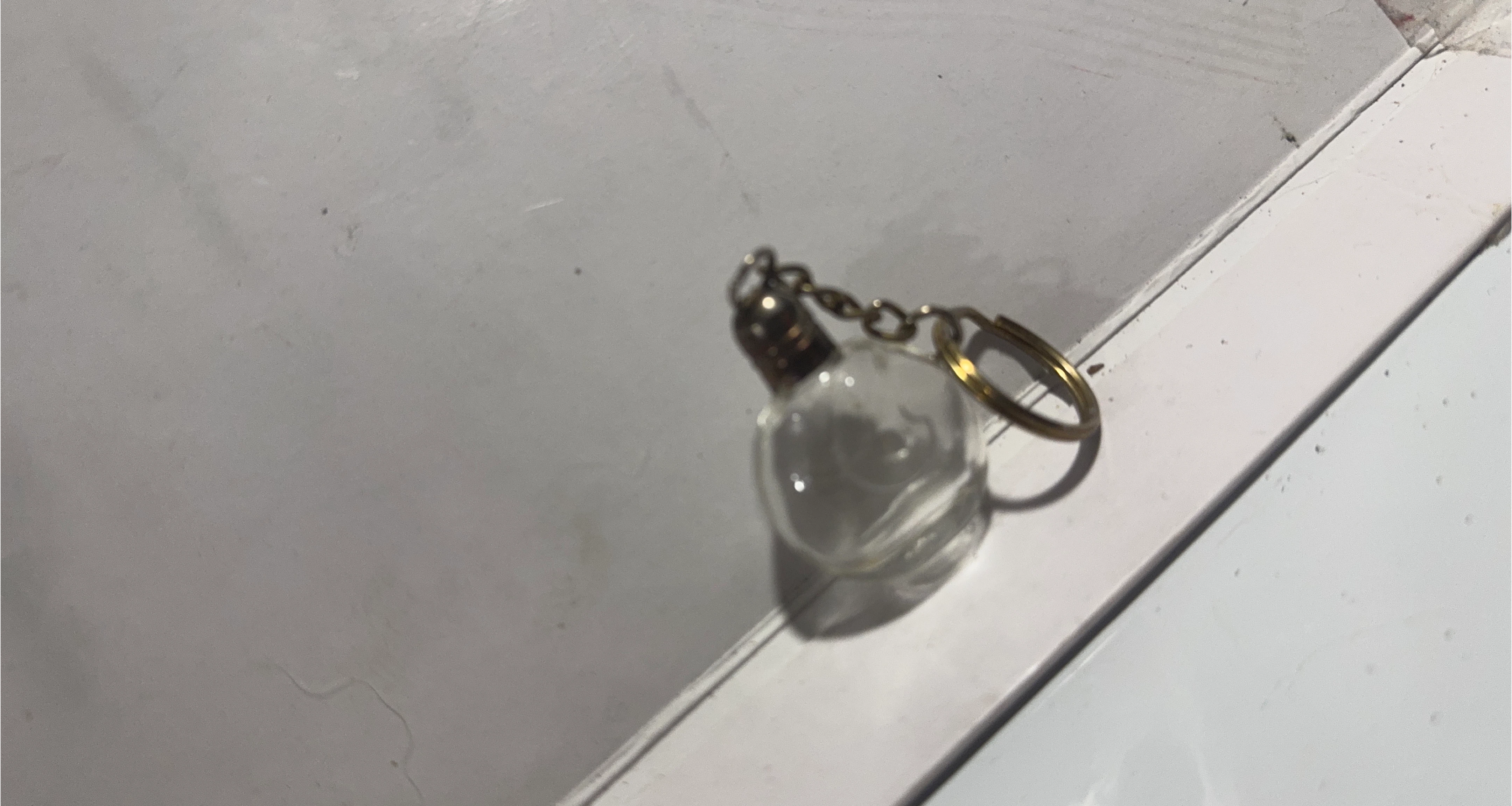 Clear refillable Glass perfume Bottle Keychain