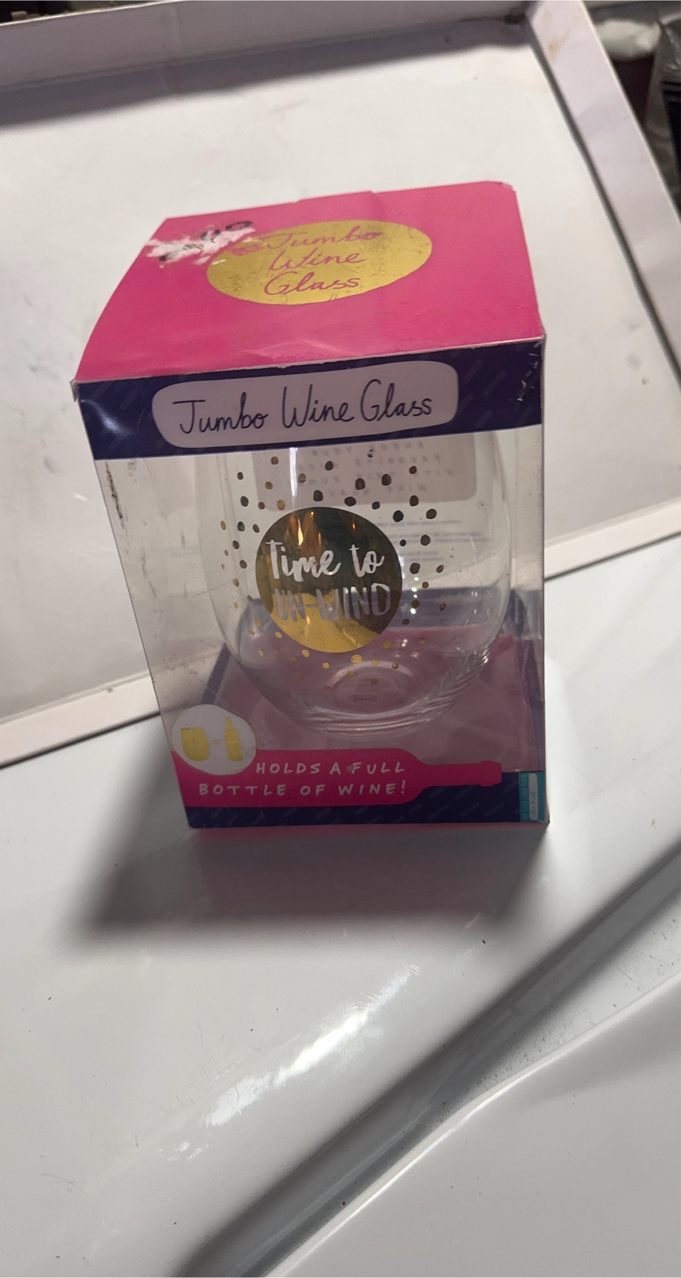 Jumbo Wine Glass - Holds a Full Bottle!