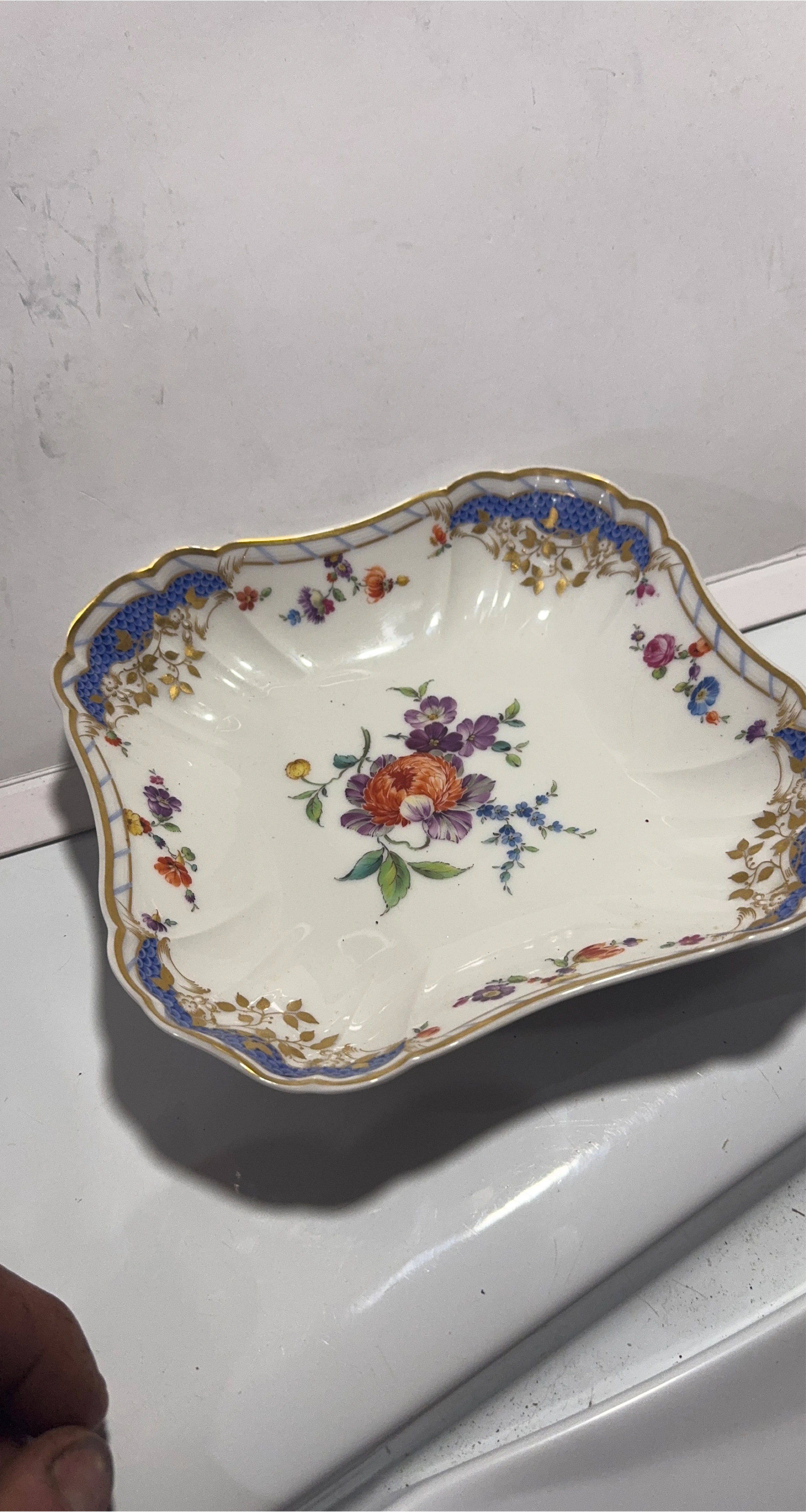 KPM Floral Porcelain Dish