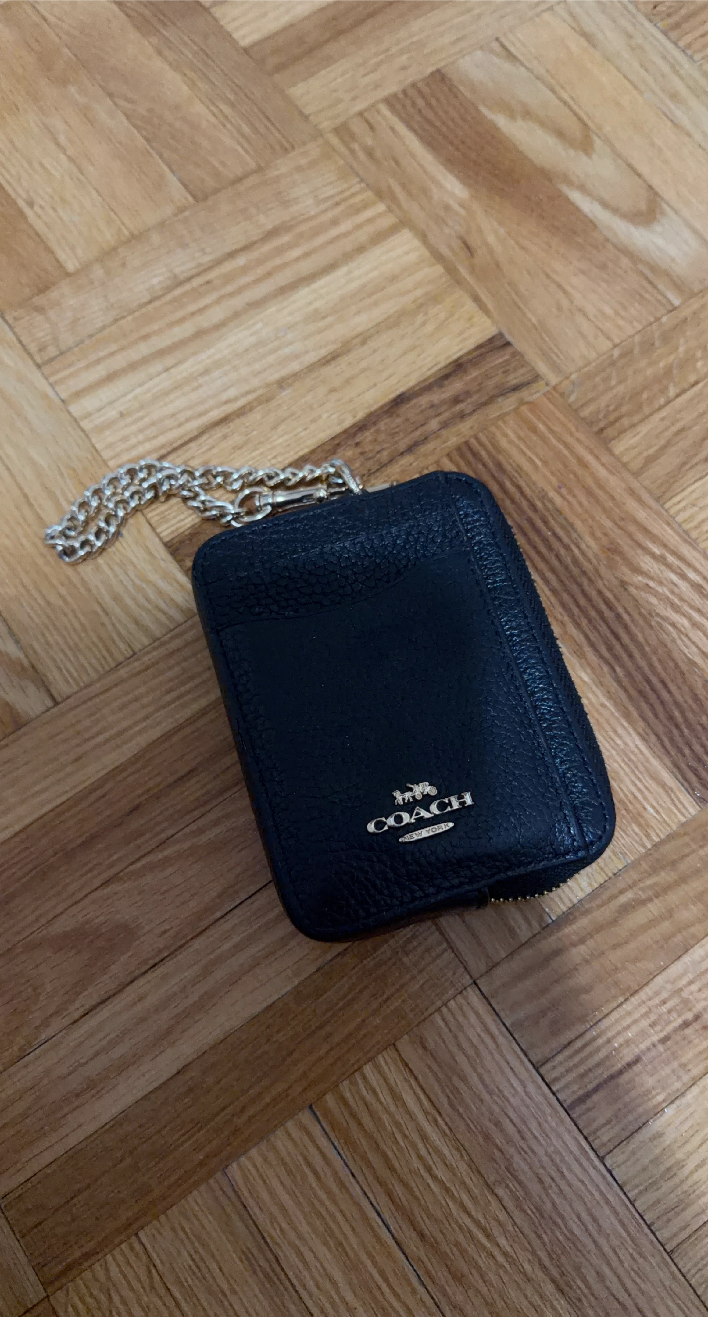 Coach Black Leather Card Holder