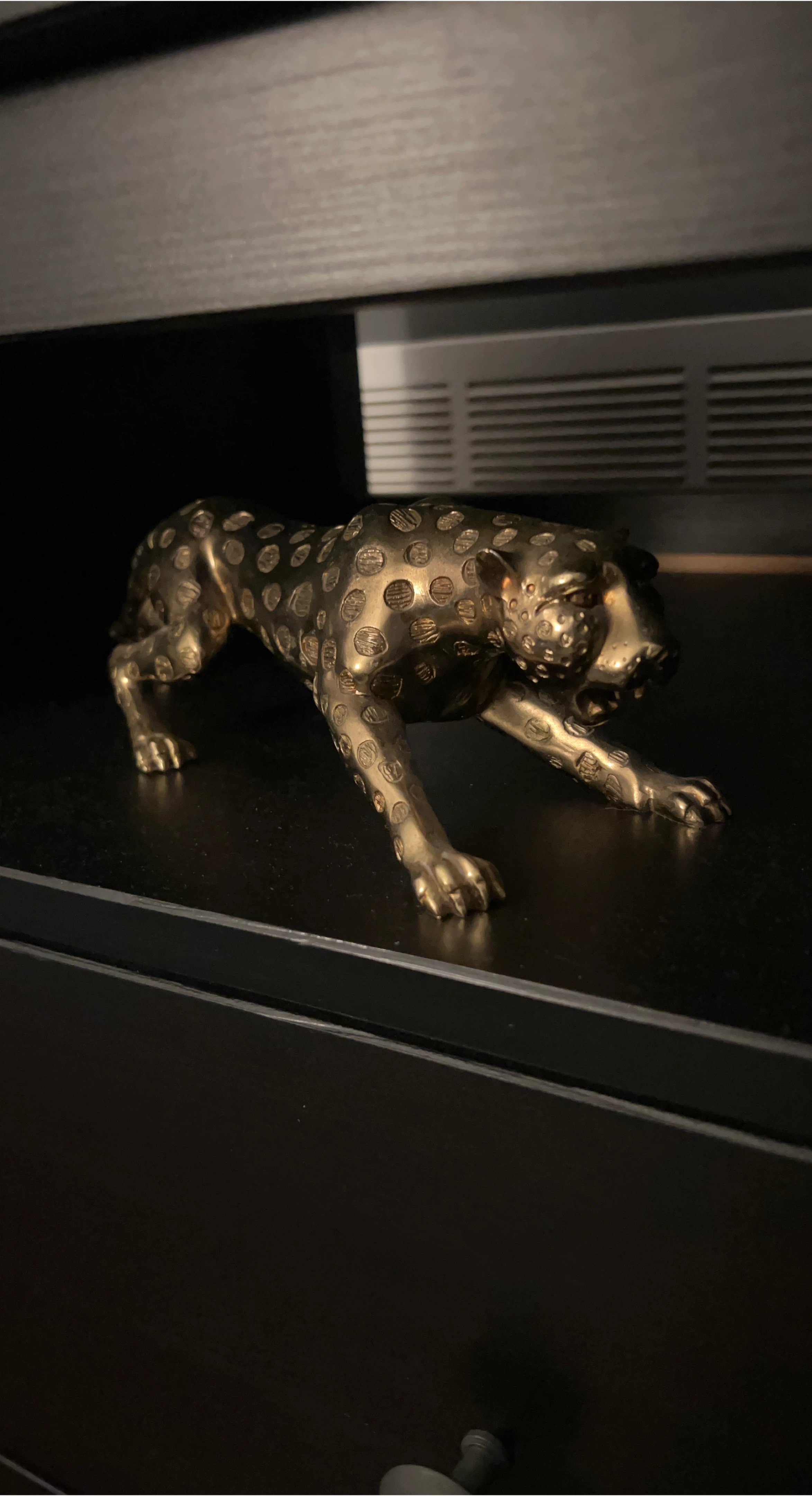 Gold Leopard Statue