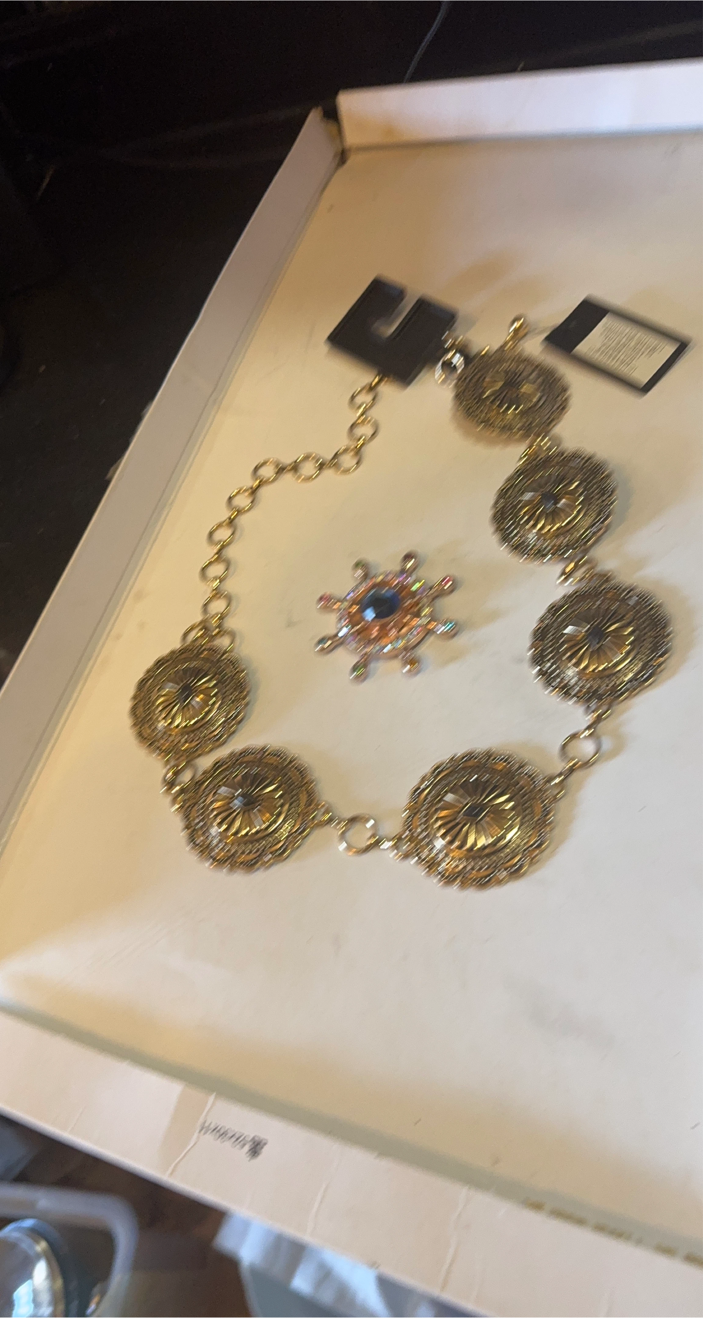 New western-style concho chain belt & bonus