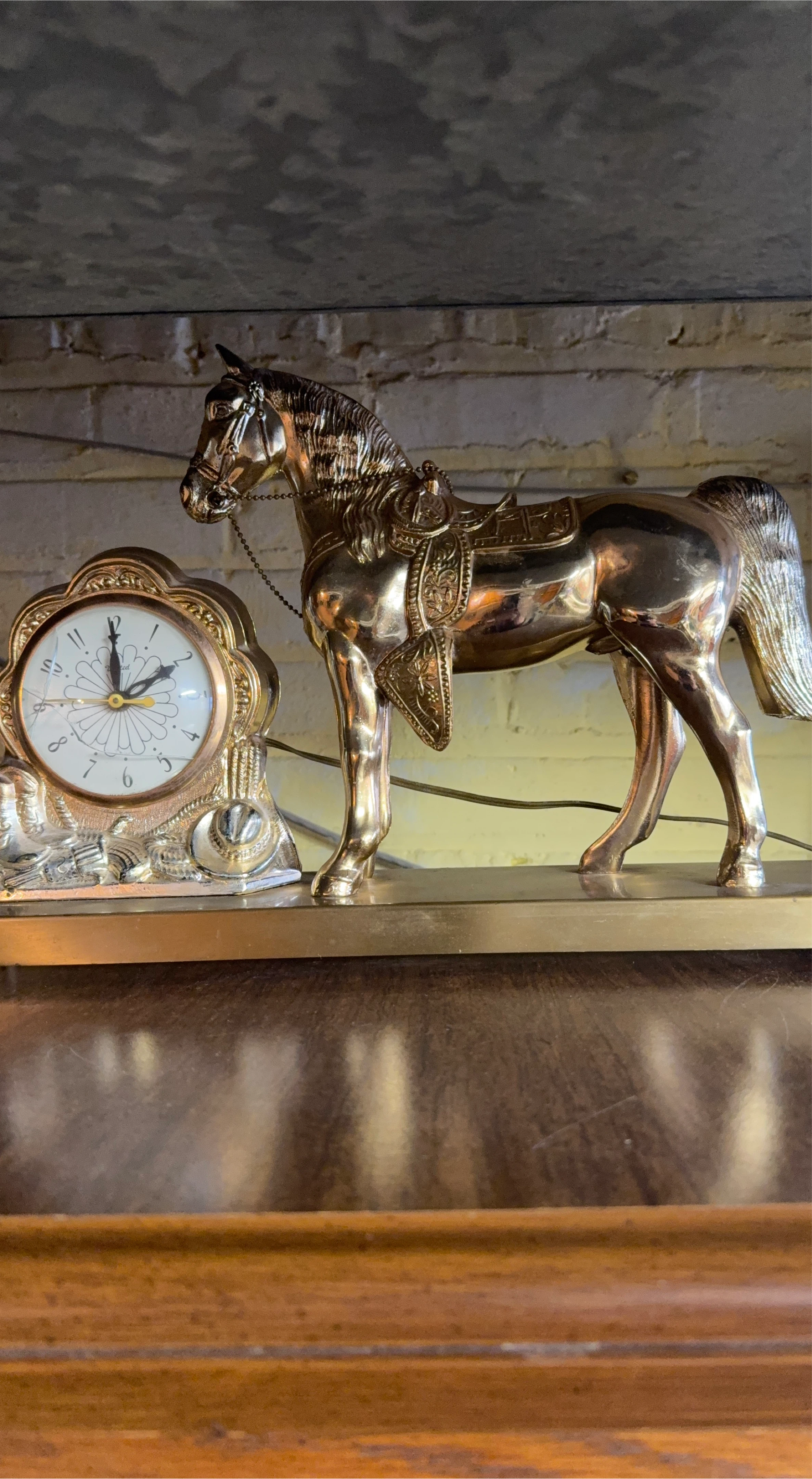 Horse and Clock Decor