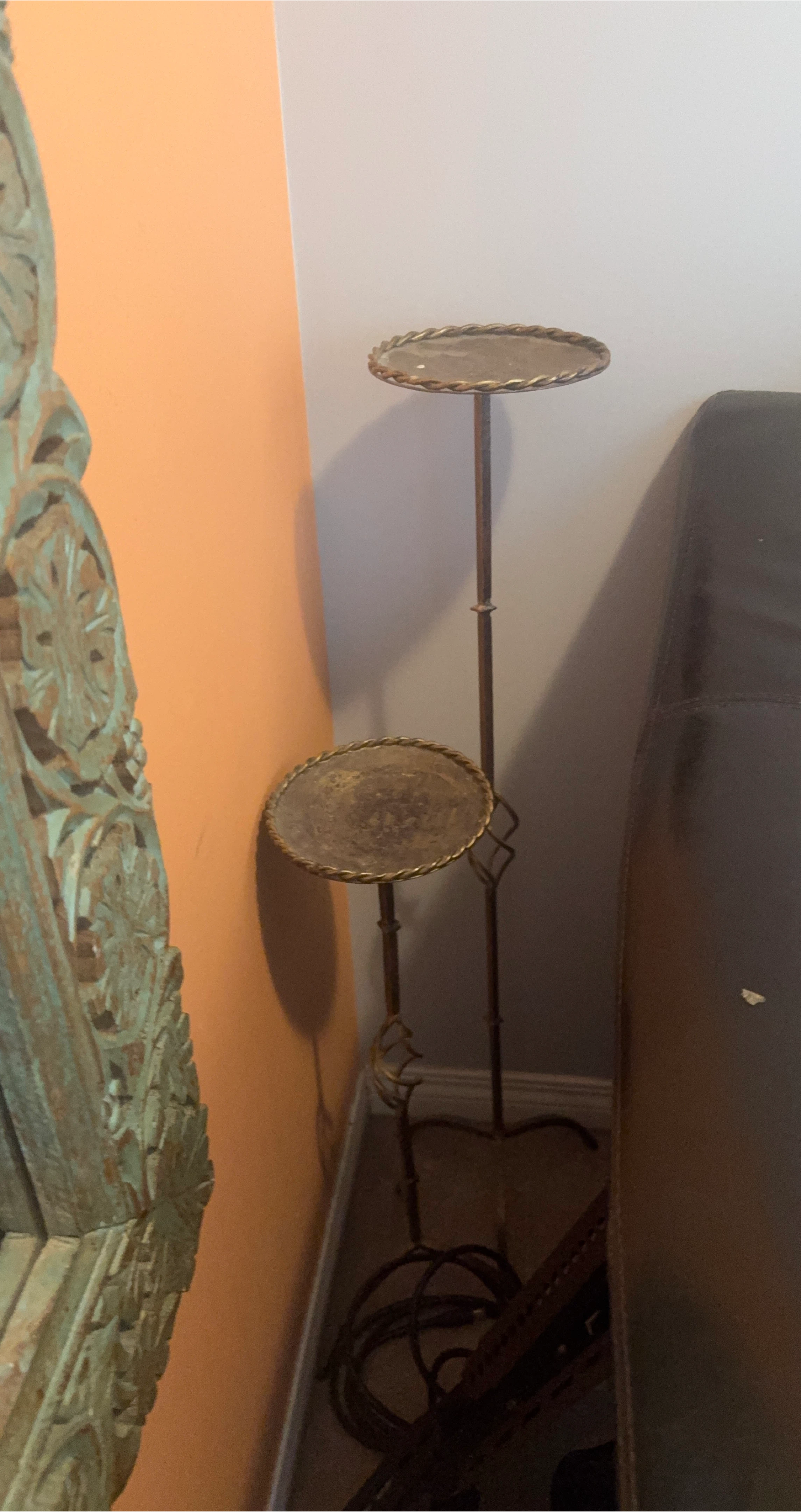 Vintage Metal  candle stands