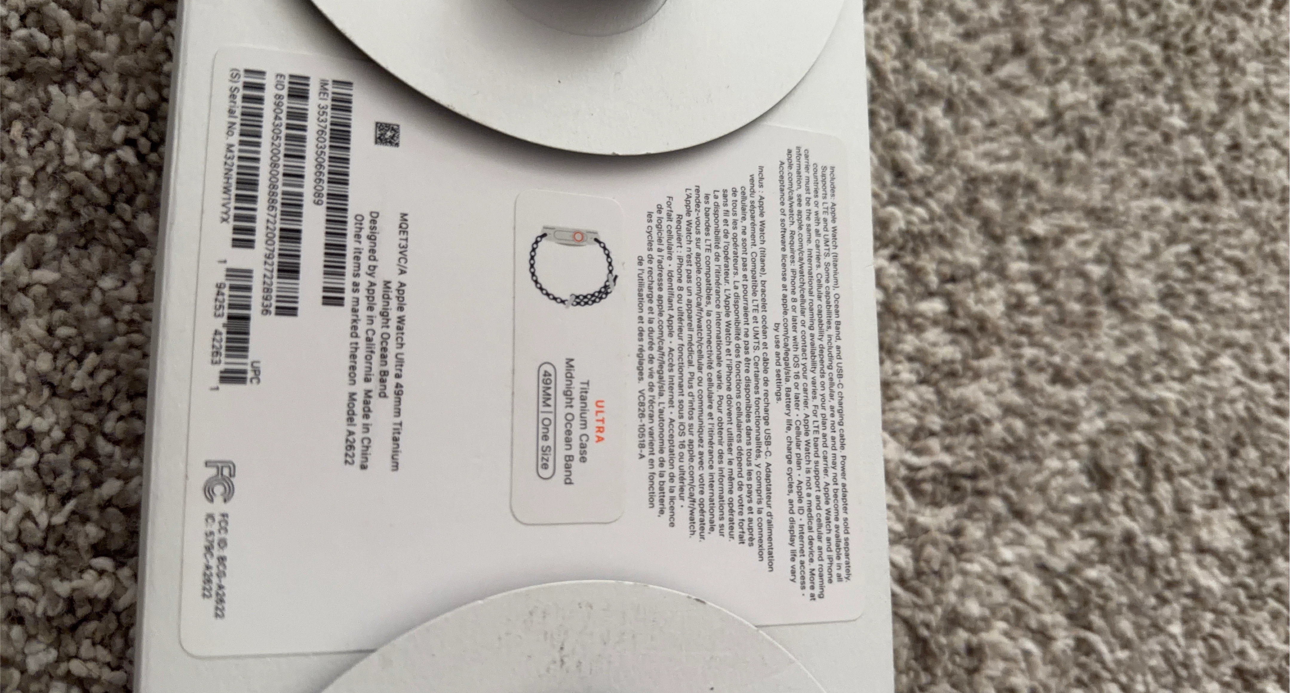 Apple Watch Ultra 49mm Midnight Ocean Band