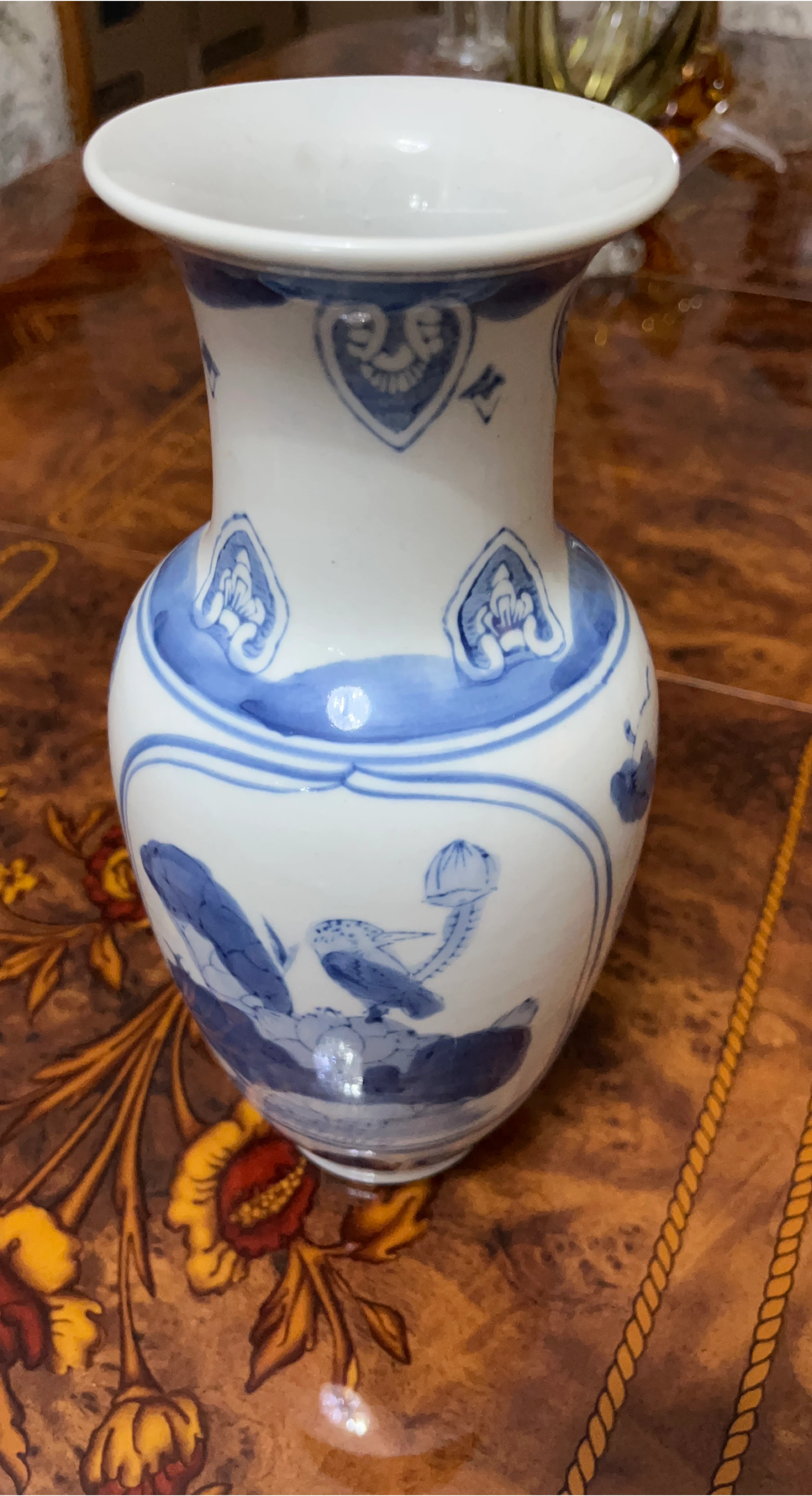 Blue and White Ceramic Vase