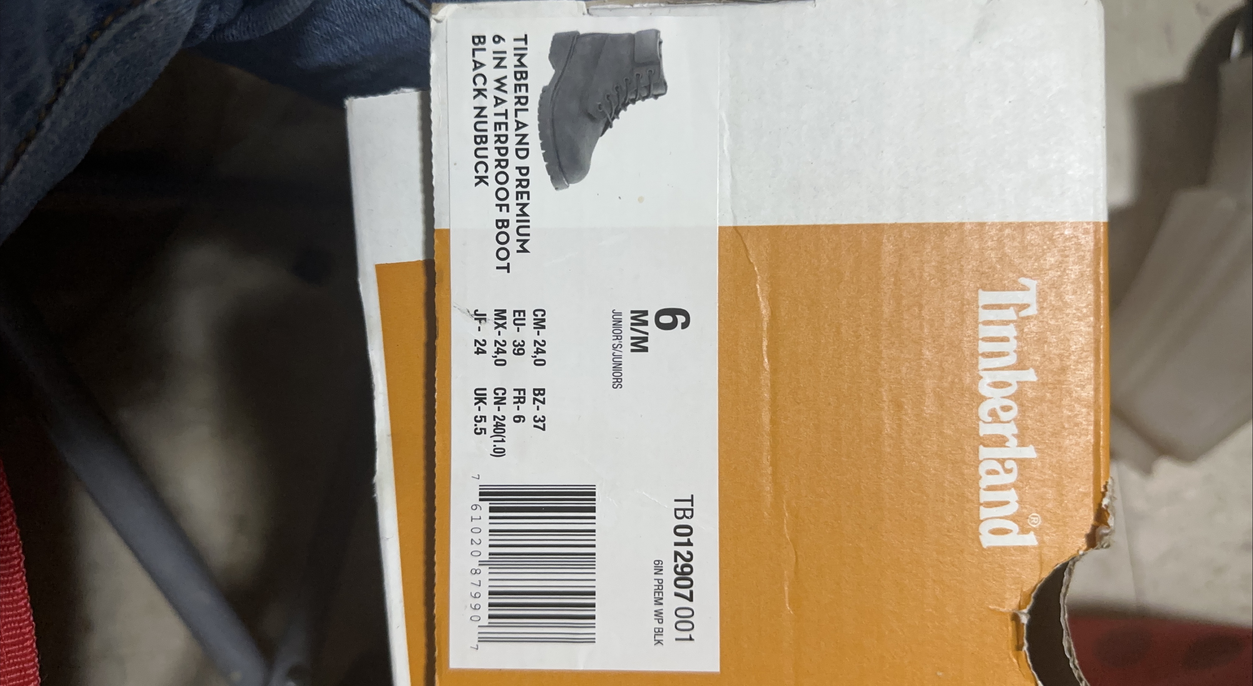 Timberland Premium 6" Waterproof Boots - Black, Size 6