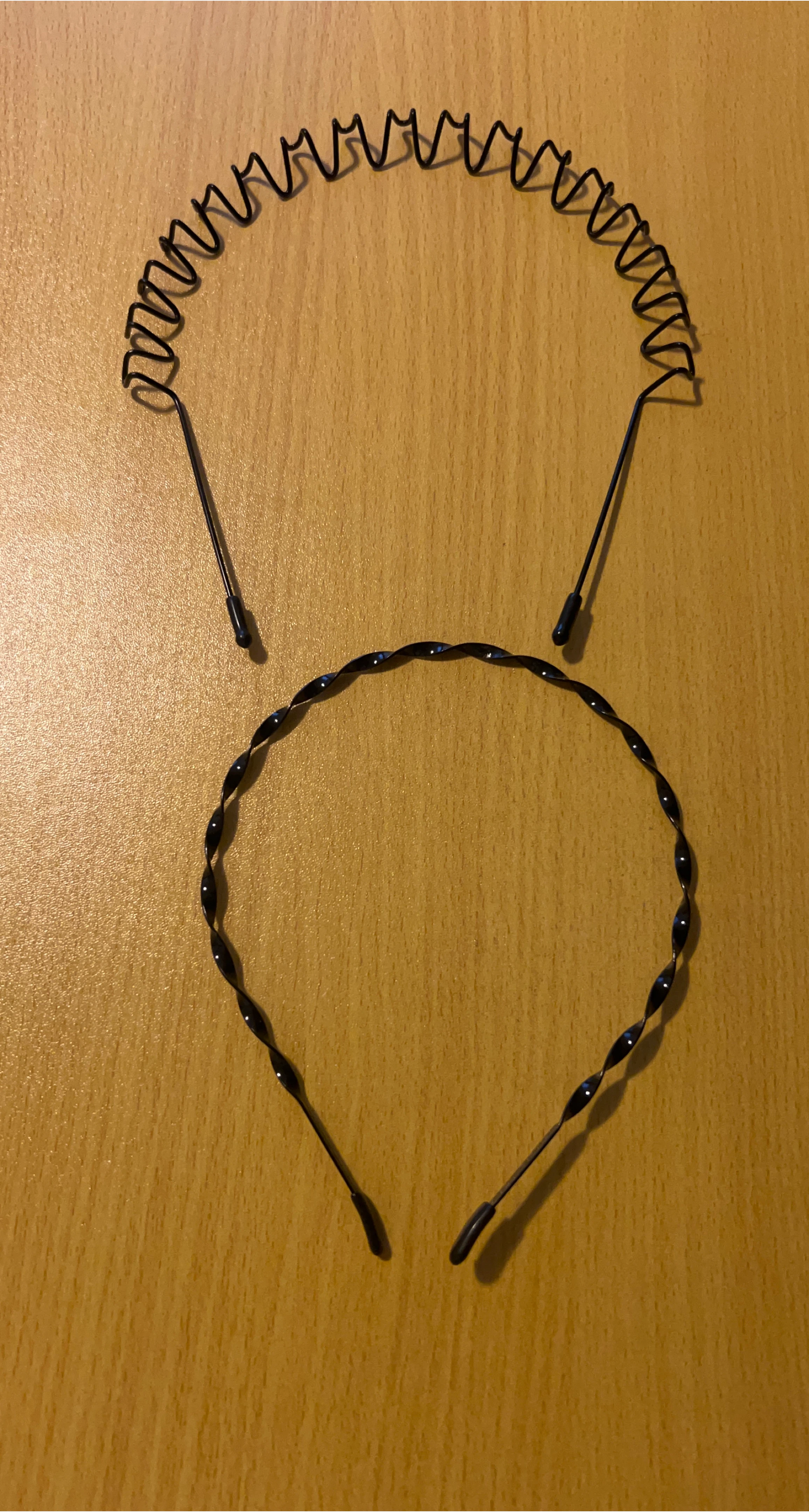 Two Black Metal Headbands