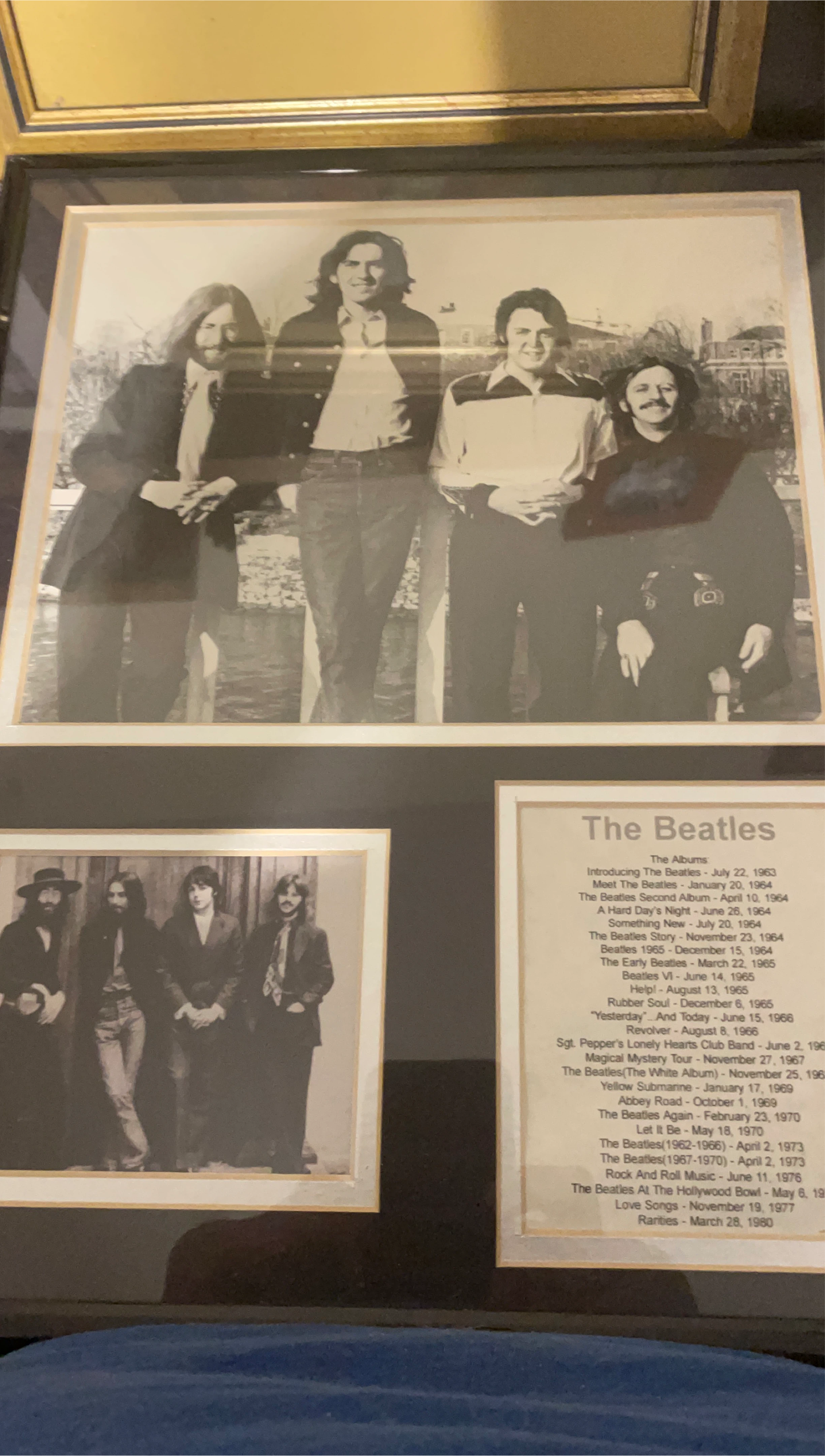 Framed Beatles Album Collection