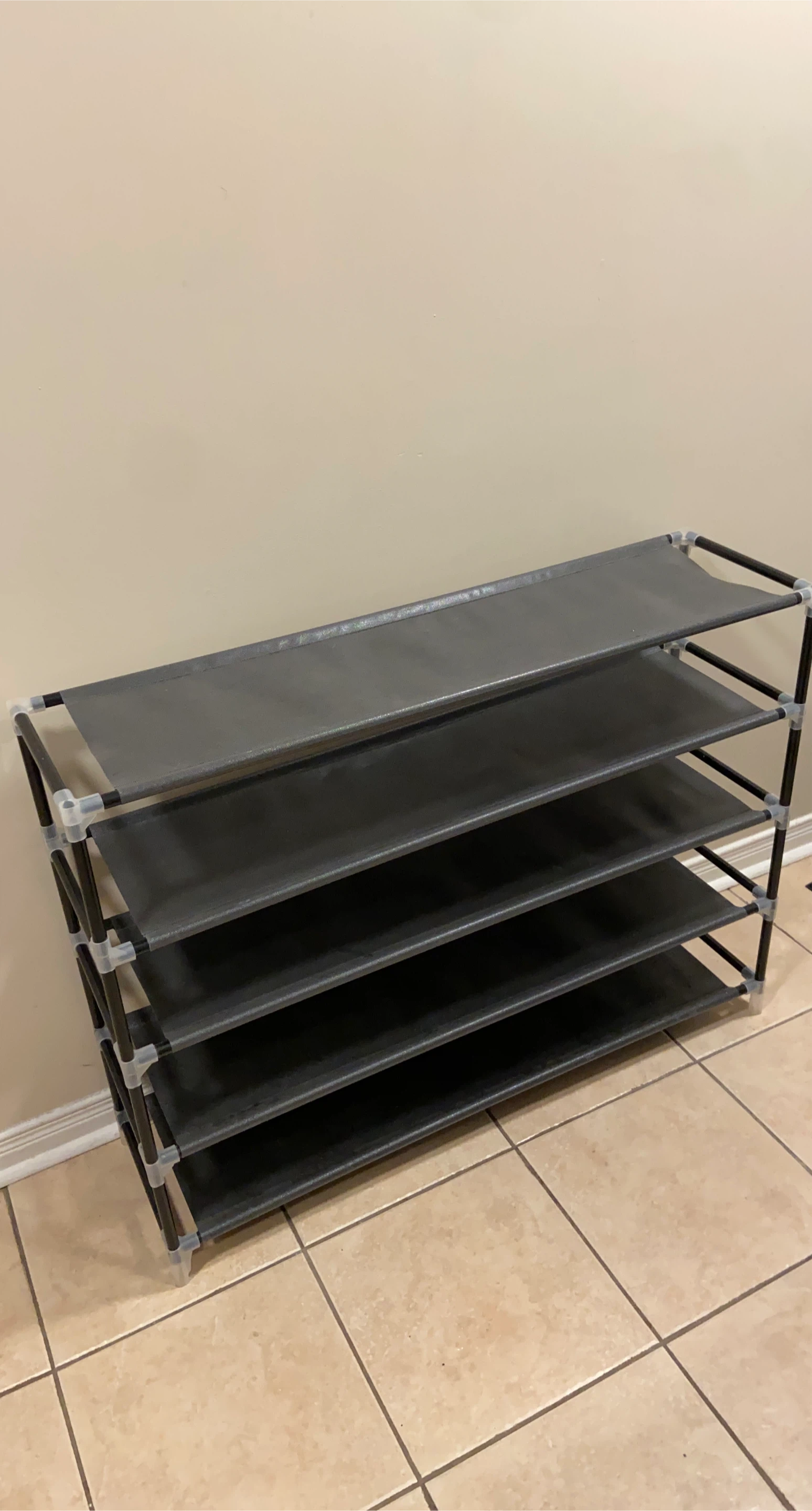 5-Tier Shoe Rack - Grey